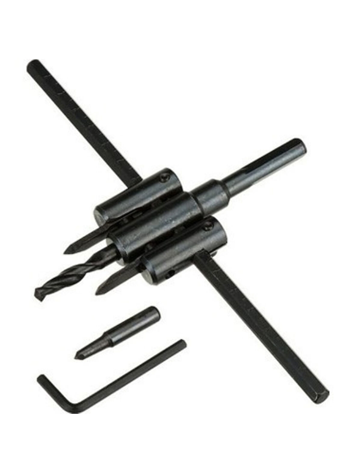 Nalburkent Real Özs 8947 Ayarlı Delik Kesici Panç Seti 40-200 mm Ahşap ve Alçıpan için