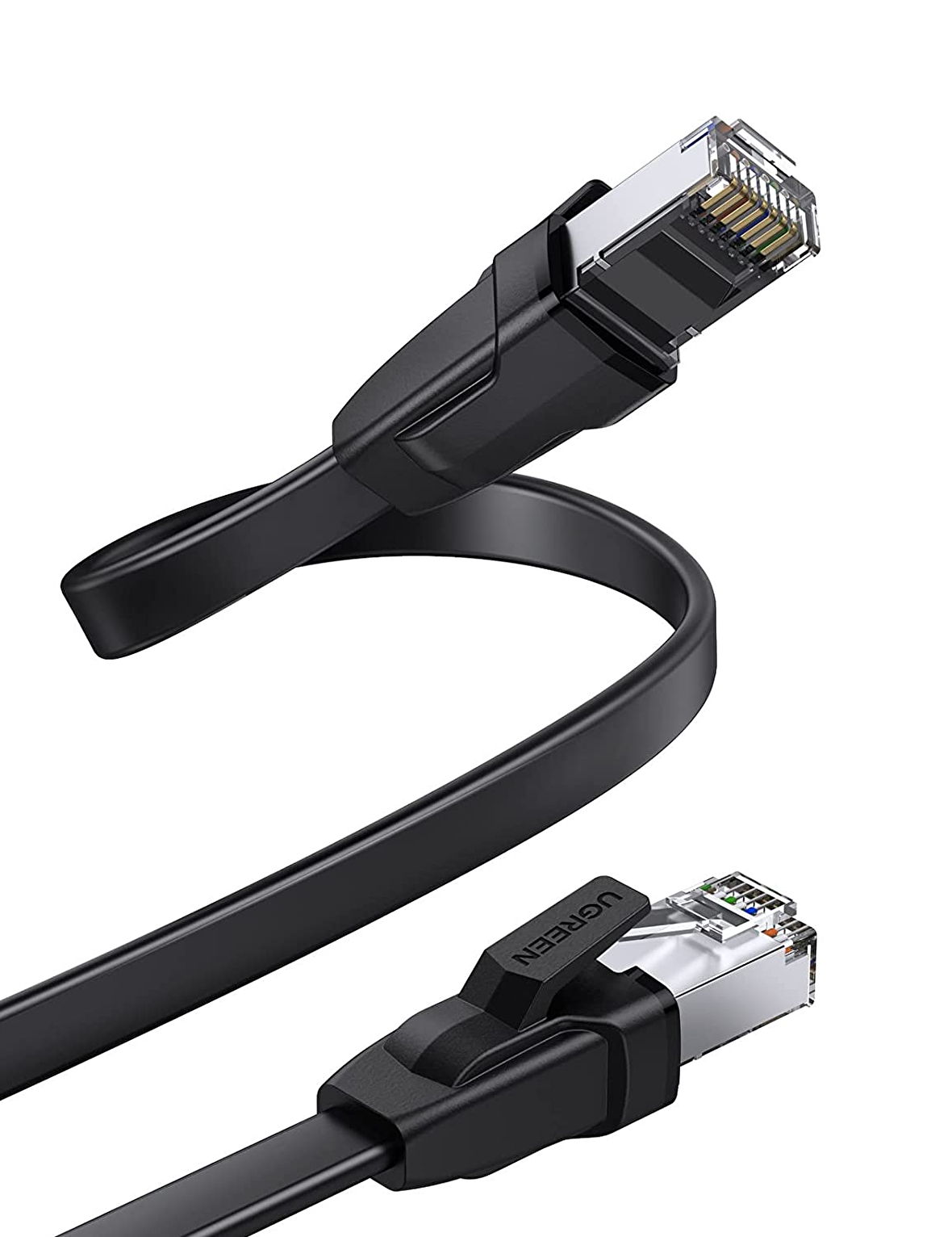 Ugreen CAT8 40Gbps U/FTP Flat RJ45 Ethernet Ağ Kablosu 50CM