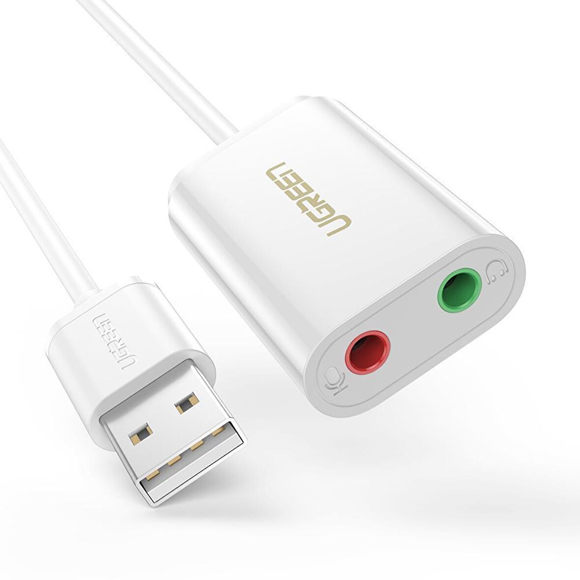 Ugreen Harici 3.5mm USB Ses Kartı Beyaz