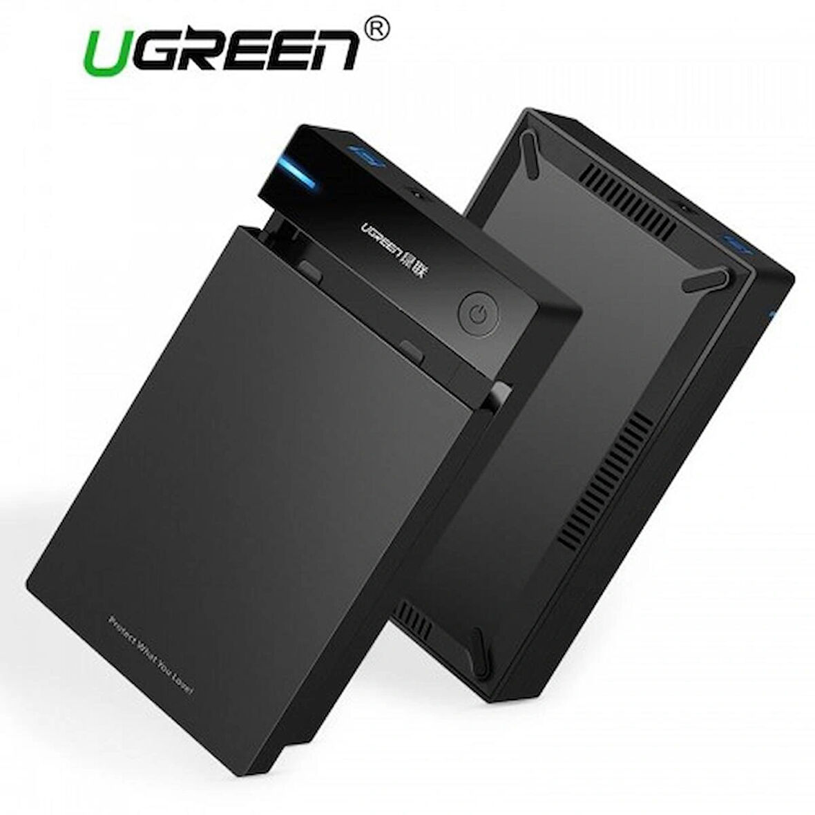 UGREEN 30849 US222 3.5" 2.5" USB 3.0 Sata Harddisk Kutusu Çepeçevre Koruma 5GB/s Veri Aktarımı