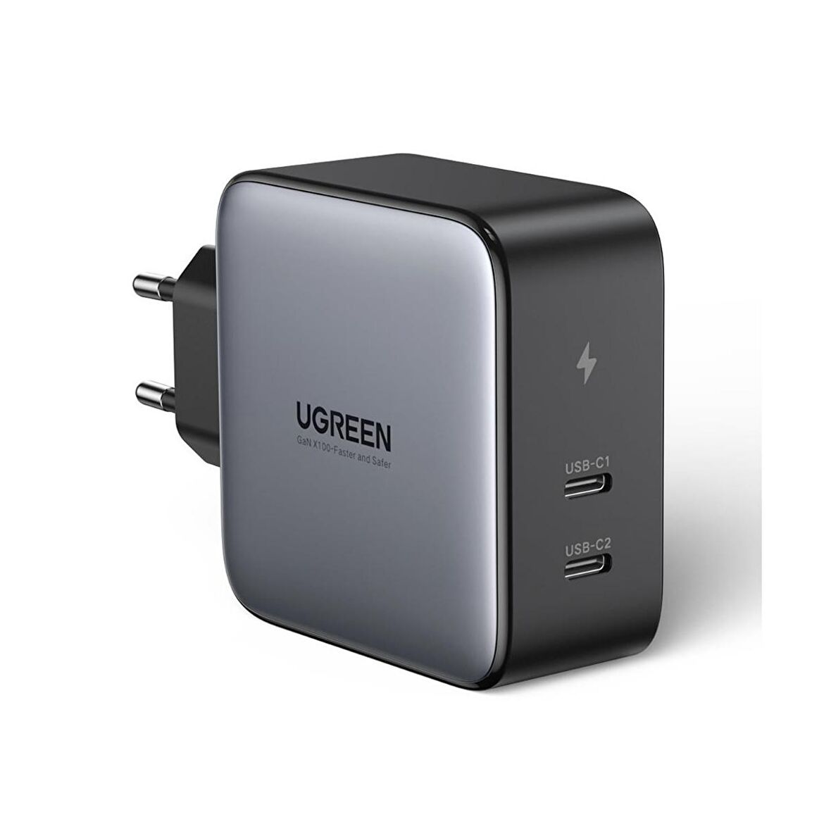 Ugreen 2 Portlu Type-C Hızlı Şarj Aleti Siyah