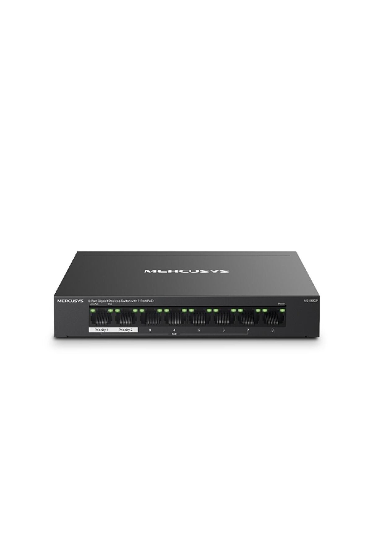 Tp-Link Mercusys MS108GP 8 Port 10-100-1000 Mbps Poe+ Switch Metal Kasa