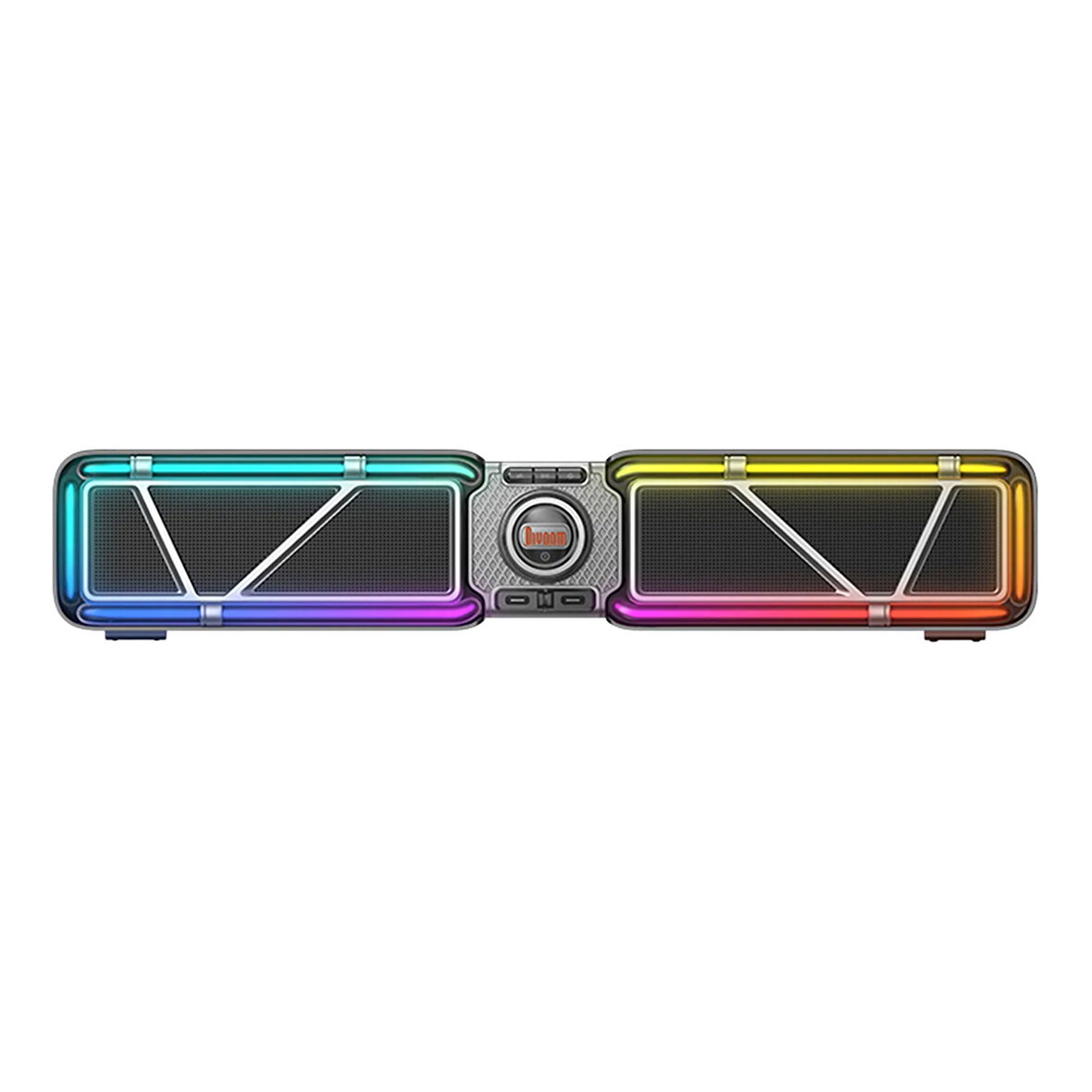 Divoom D-base 30W Masaüstü Bluetooth Gaming Hoparlör, Rgb Işıklı, Çift Portlu 35W Hızlı Şarj, USB/Aux/Bluetooth6.0, Siyah