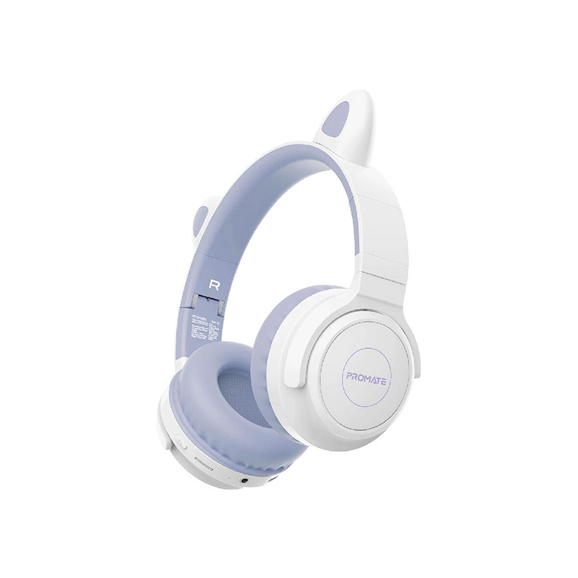 Promate Panda KidSafe Kawaii Tarzı Çocuk Kulak Üstü Bluetooth Kulaklık Lilac