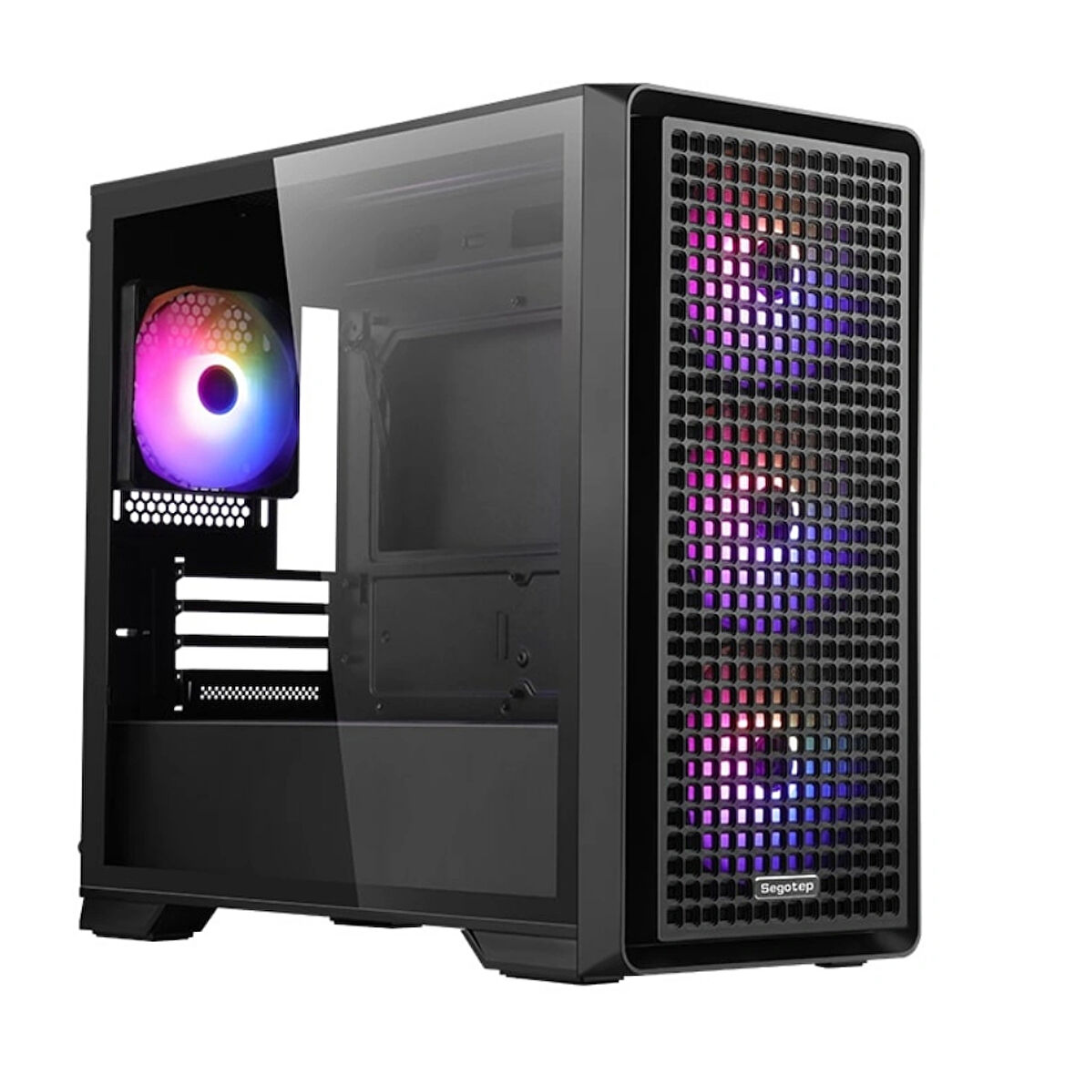 Segotep Radiant Siyah 750w 80+ Bronze Pcıe 5.0 Mid Tower Gaming Kasa