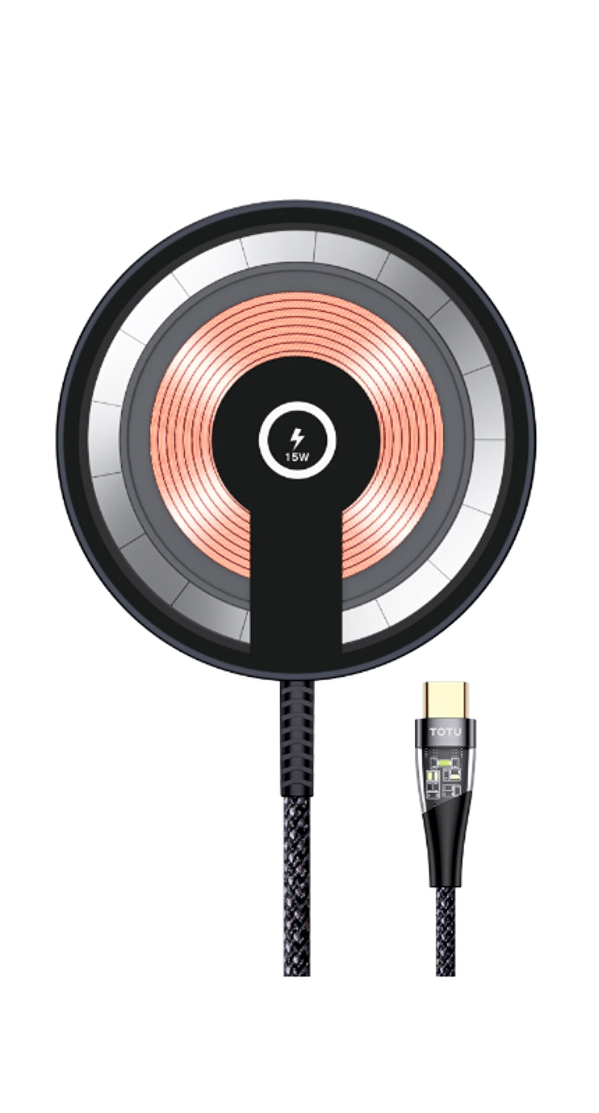 TOTU CACW-063 Super Fast Magsafe Özelikli 15 W Araç içi Kablosuz Telefon Tutucu 