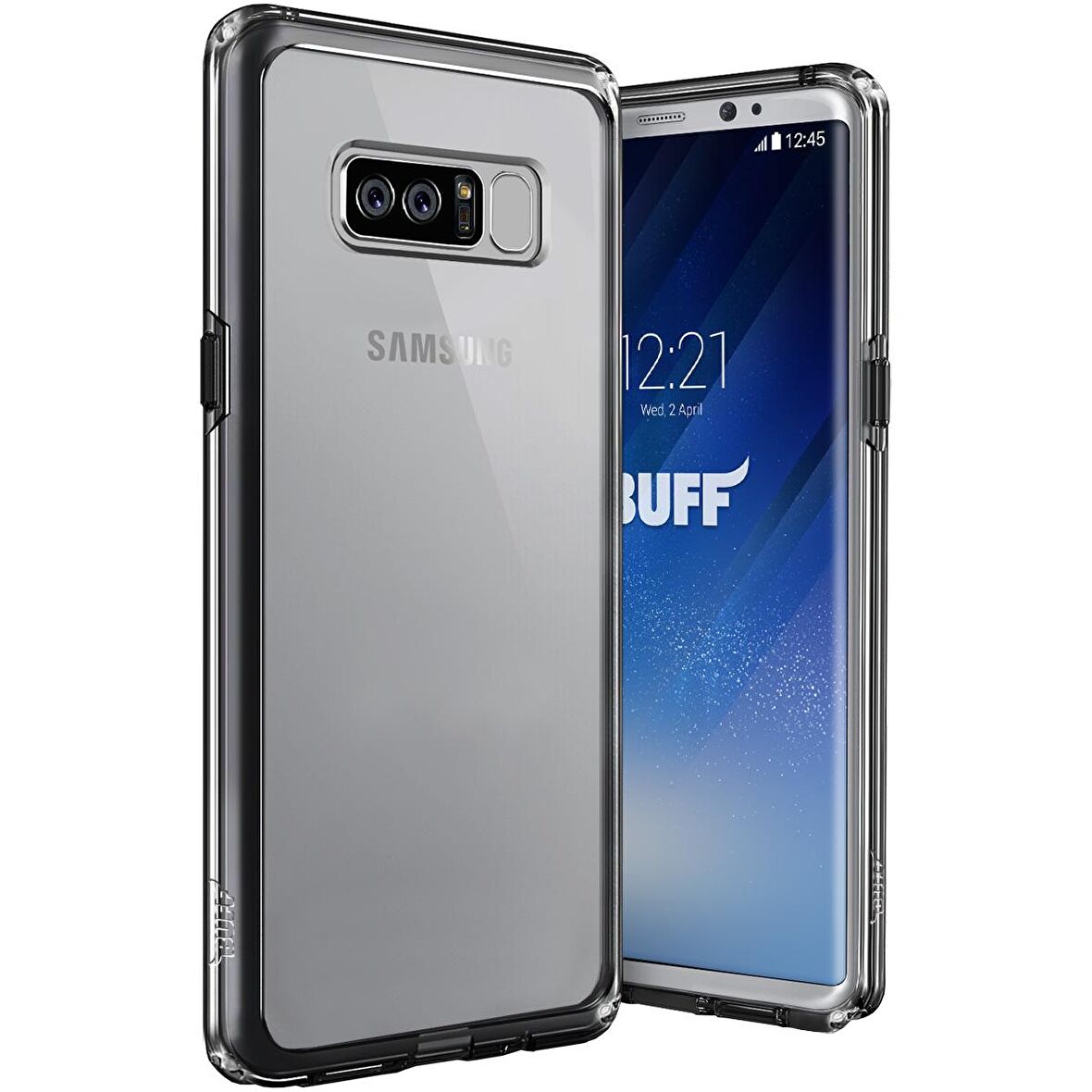 Buff Galaxy Note 8 ile Uyumlu Air Hybrid Kılıf Smoke Black