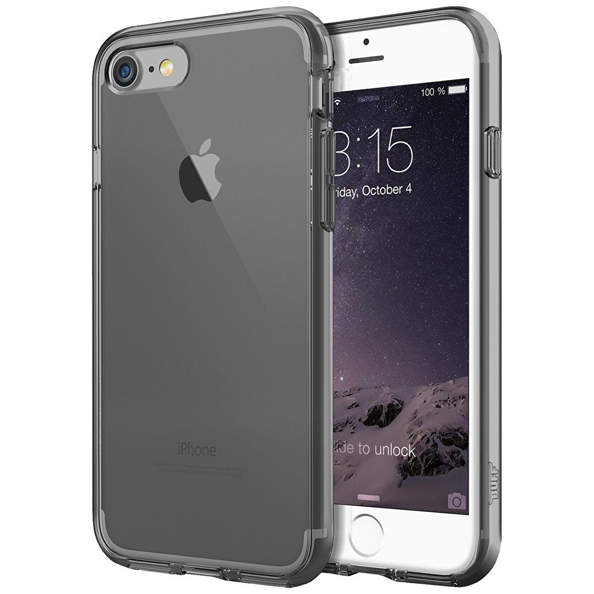 Buff iPhone SE 2020 / 8 / 7 ile Uyumlu Air Hybrid Kılıf Smoke Black