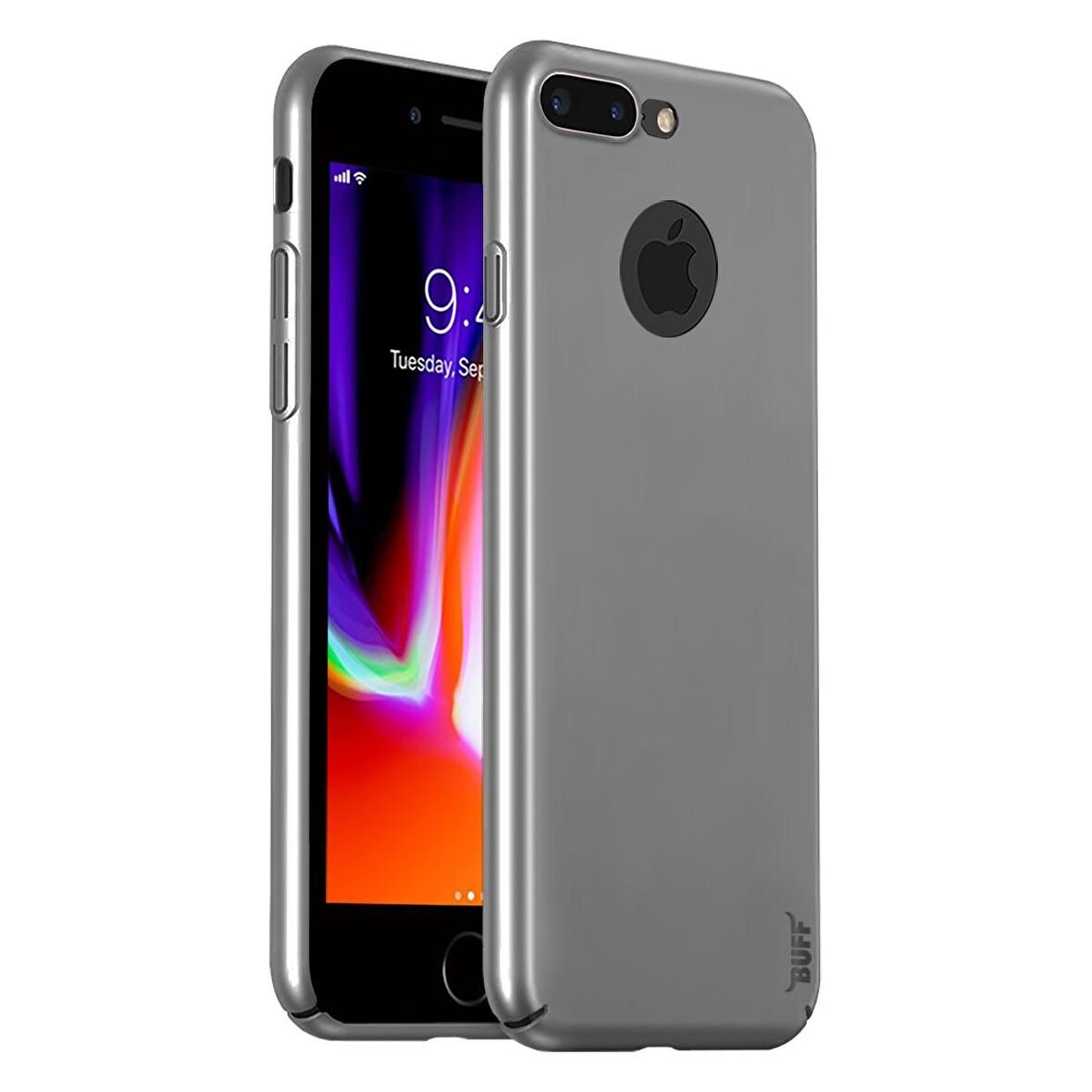 Buff iPhone 8 Plus ile Uyumlu Slim Fit Kılıf Silver