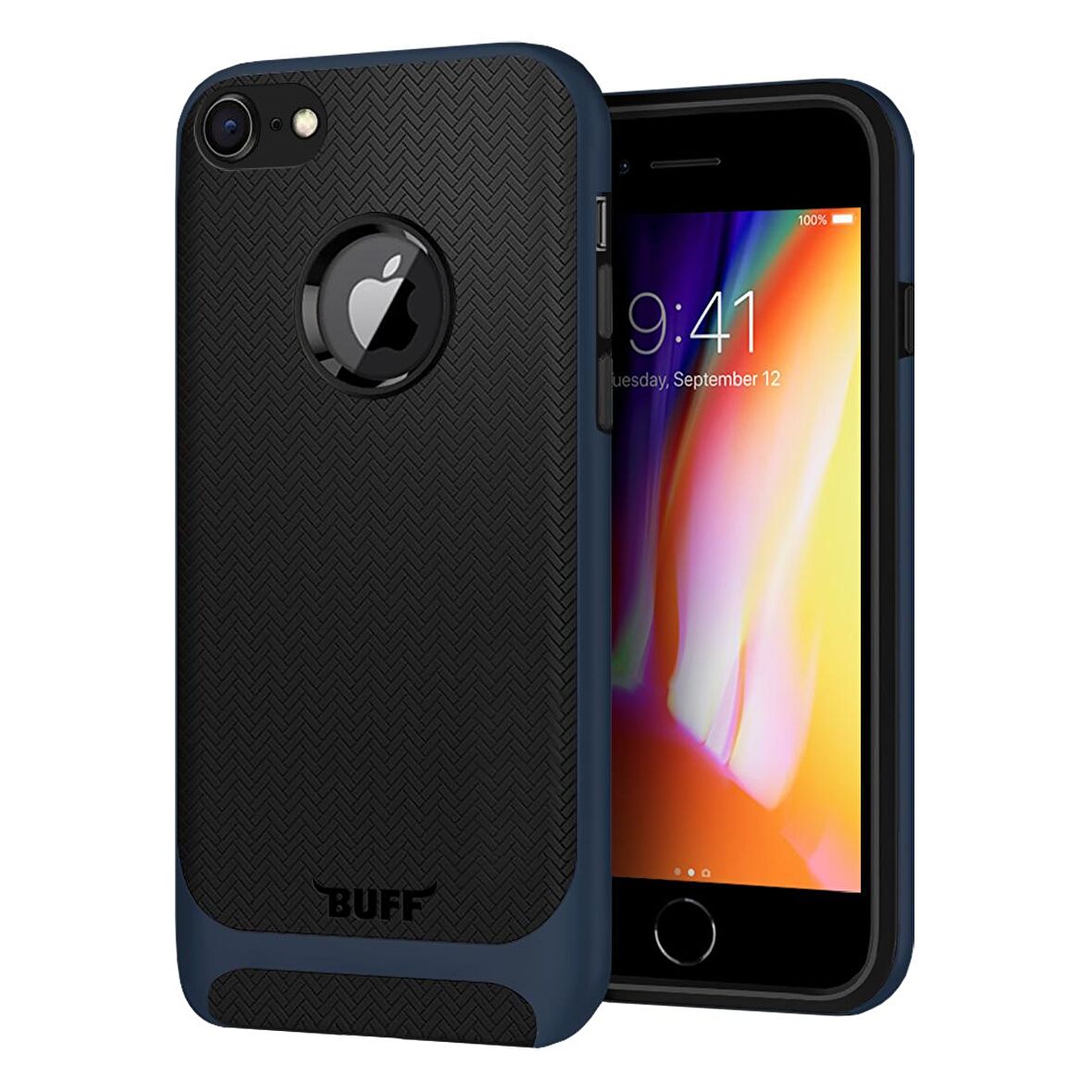 Buff iPhone 8 ile Uyumlu New Armor Kılıf Coral Blue