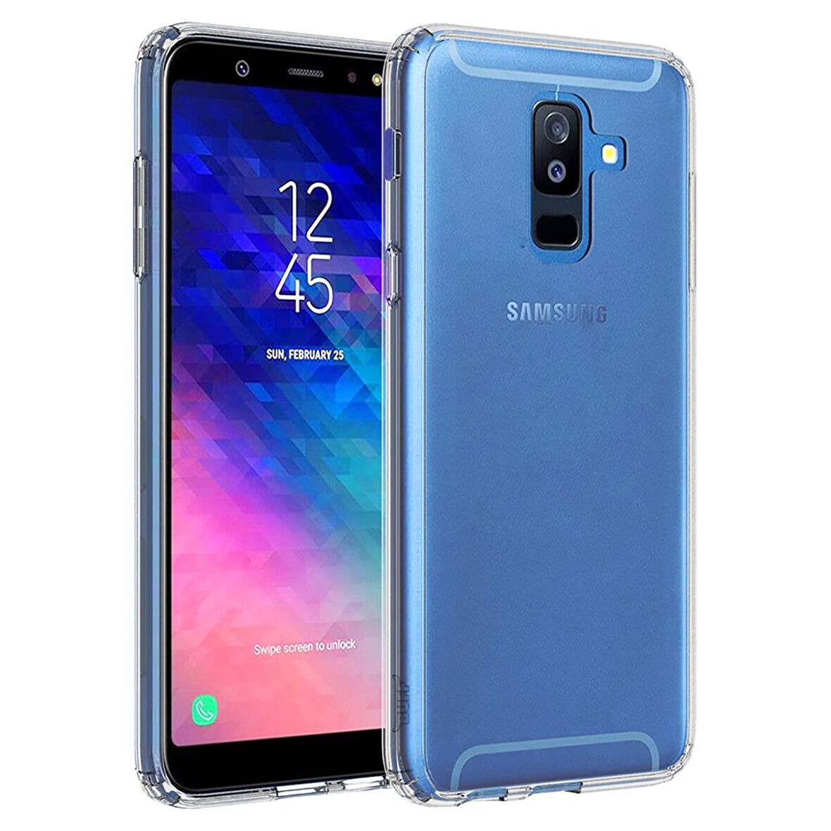 Buff Galaxy A6 Plus 2018 ile Uyumlu Air Hybrid Kılıf Crystal Clear
