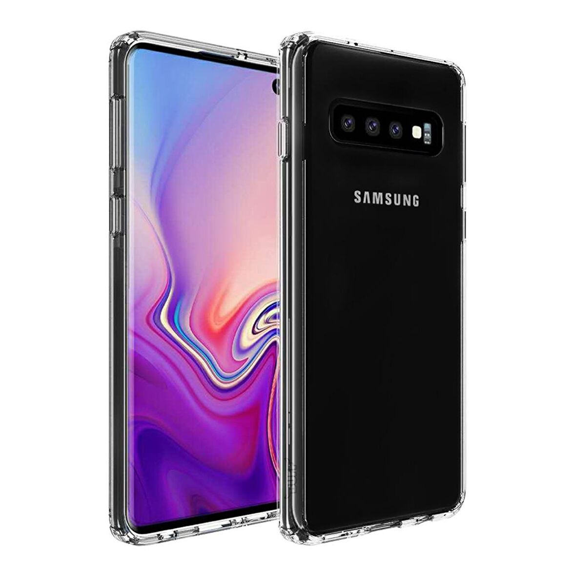 Buff Galaxy S10 ile Uyumlu Air Hybrid Kılıf Smoke Black