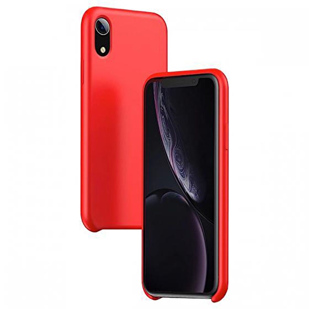 Buff iPhone XR ile Uyumlu Rubber Fit Kılıf Red
