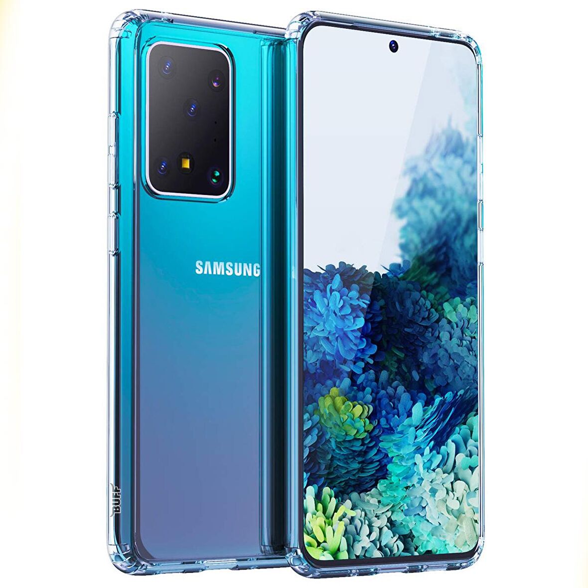 Buff Galaxy S20 Ultra ile Uyumlu Air Hybrid Kılıf Crystal Clear