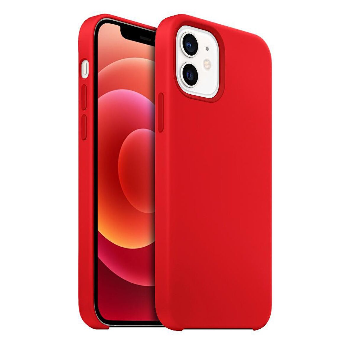 Buff iPhone 12 / 12 Pro Rubber Fit Kılıf Red