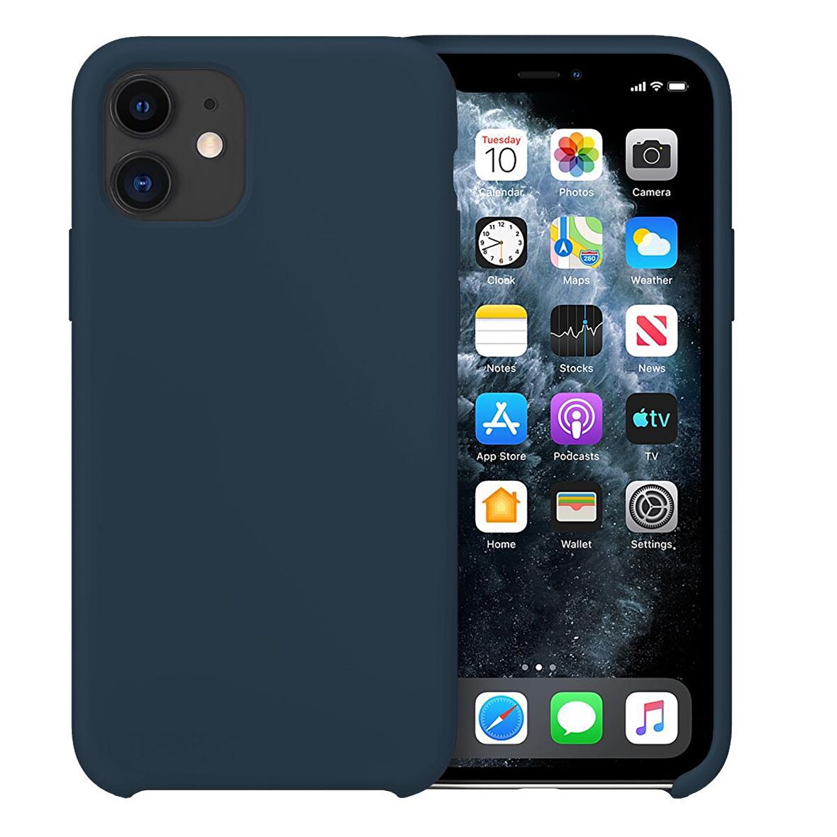 Buff iPhone 11 Rubber Fit Kılıf Navy Blue