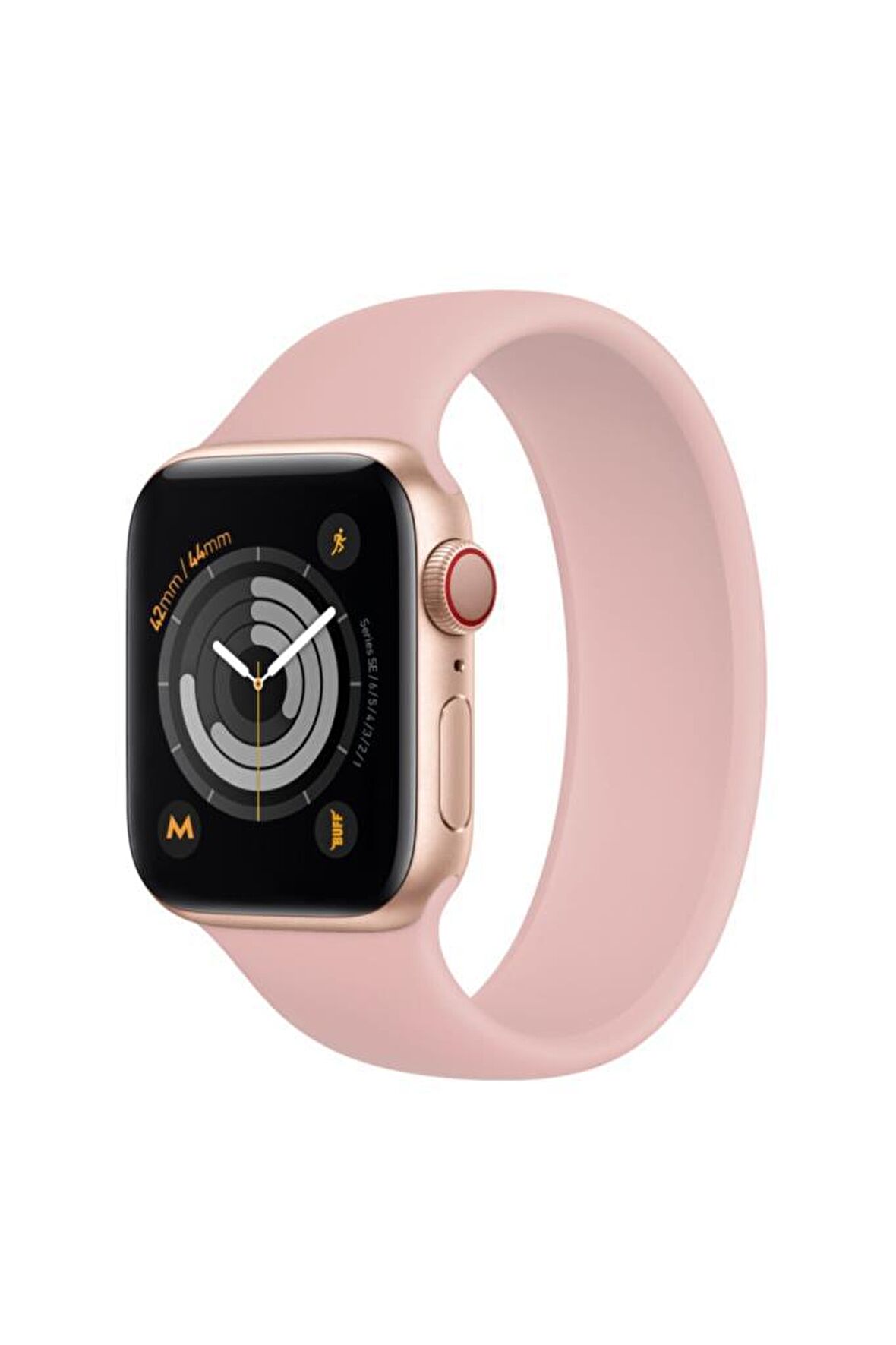 Buff Apple Watch Uyumlu Bands Rubber 42/44 M Rose Gold