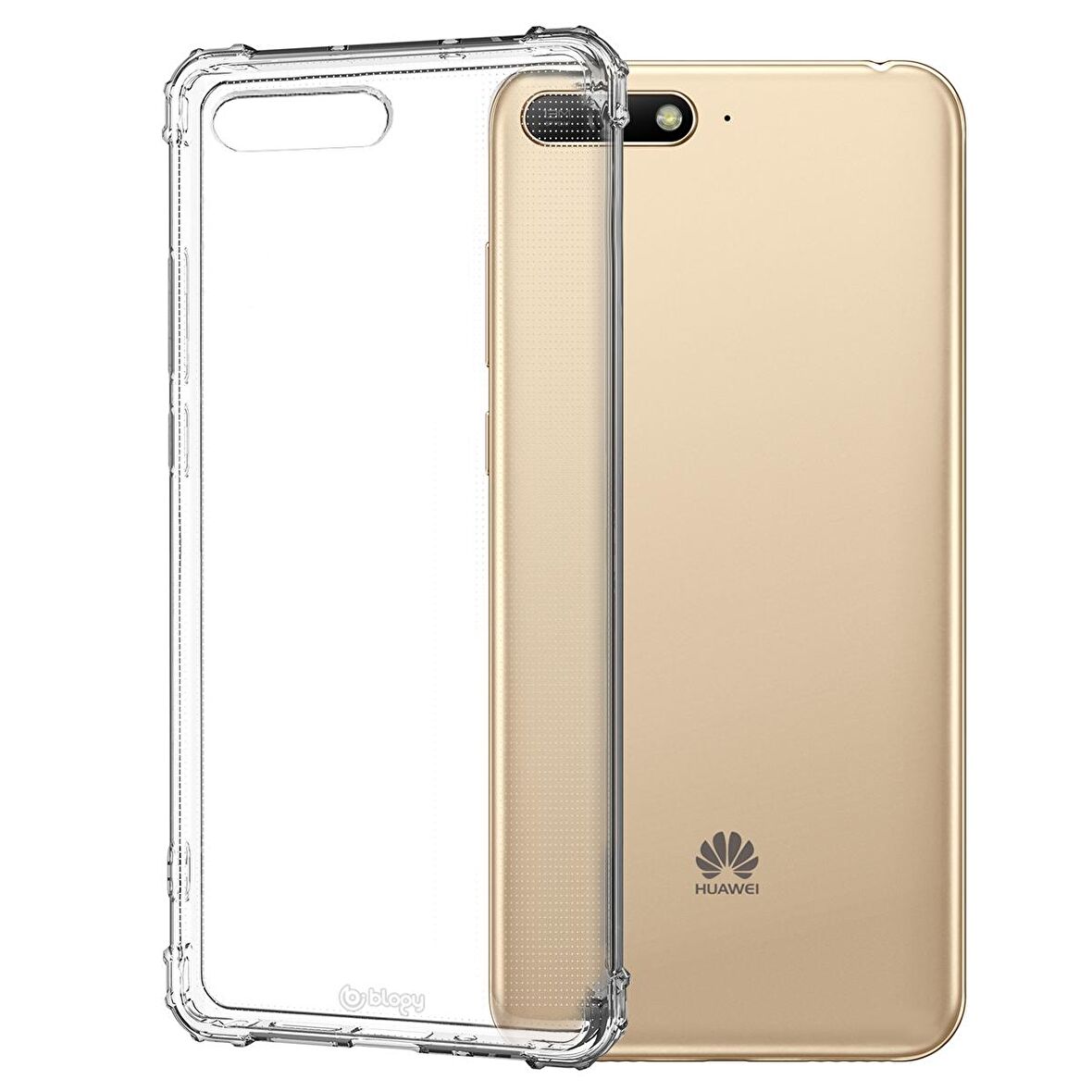 Blogy Huawei Y6 2018 ile Uyumlu Crystal Fit Kılıf Crystal Clear