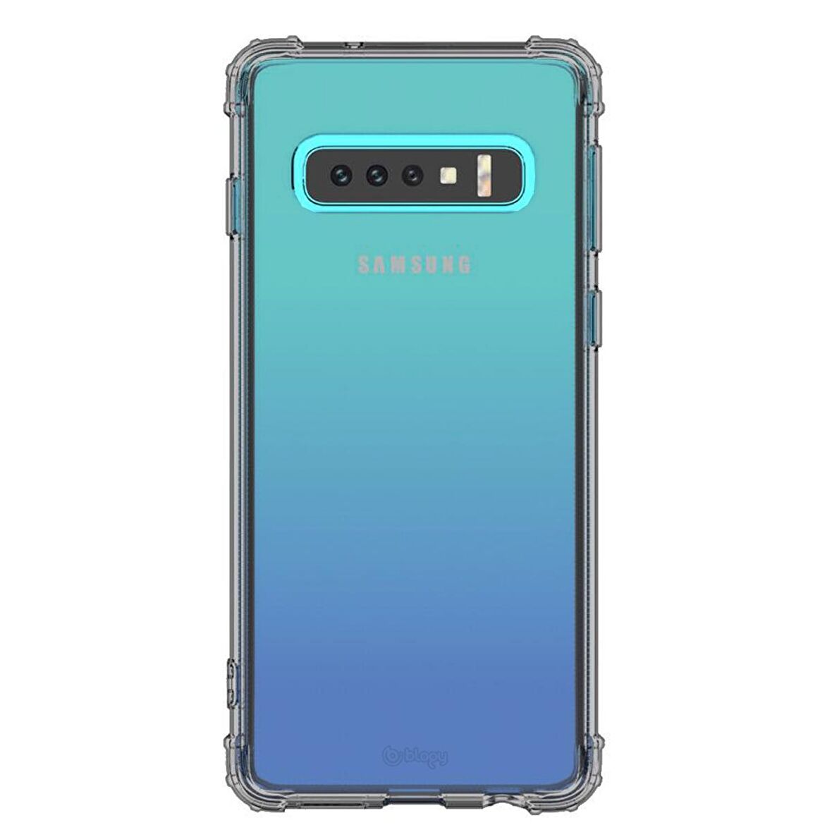 Blogy Galaxy S10 Plus Crystal Fit Kılıf Smoke Black