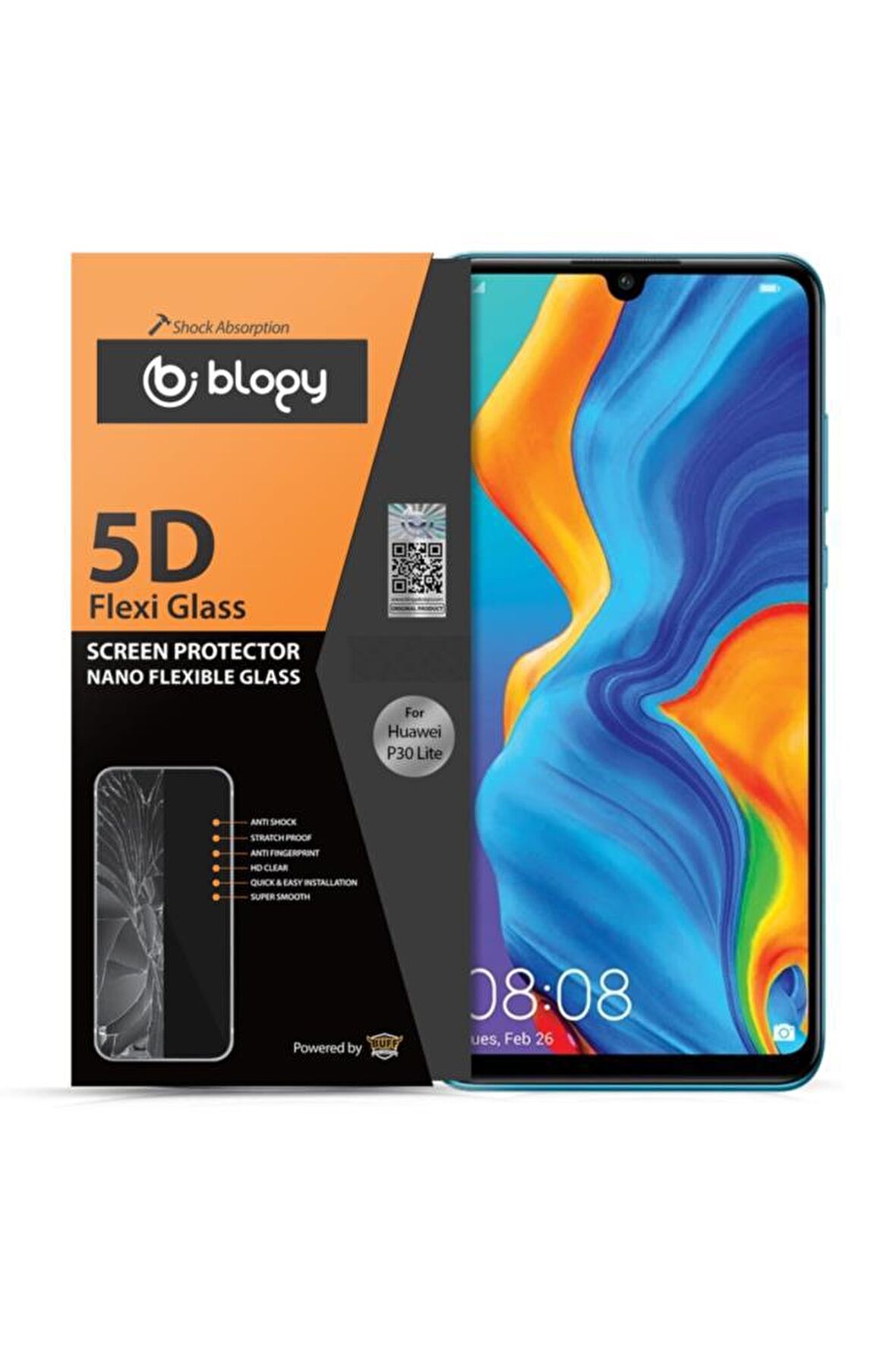 Blogy Mate 30 Lite ile Uyumlu Flexi 5D Ekran Koruyucu