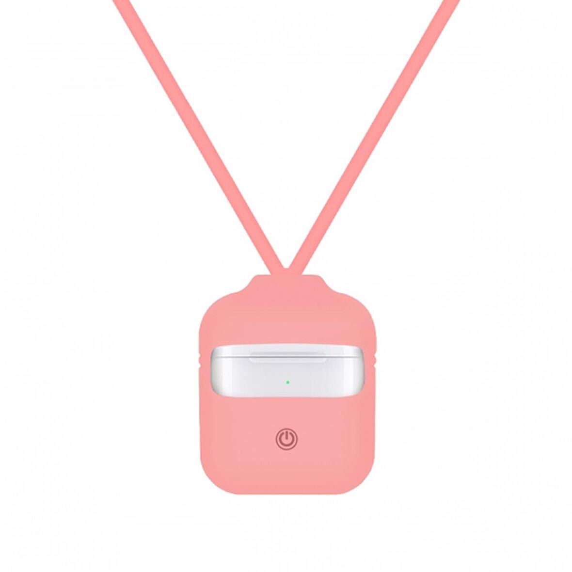 Blogy AirPods ile Uyumlu Silikon Kılıf Pink Sand