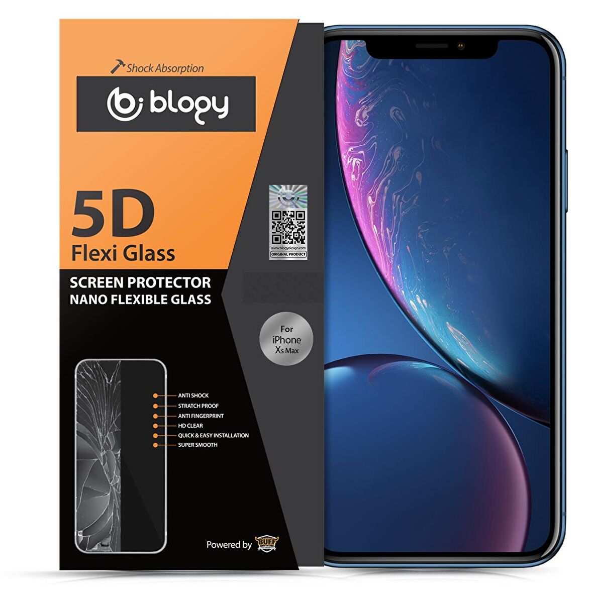 Buff Blogy iPhone 11 Pro Max / XS Max Flexi 5D Ekran Koruyucu