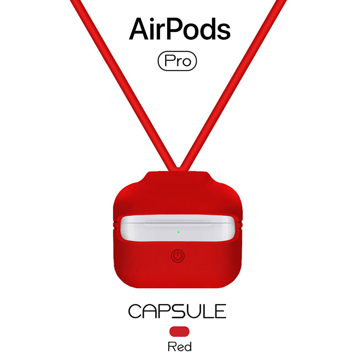 Blogy AirPods Pro ile Uyumlu Silikon Kılıf Red