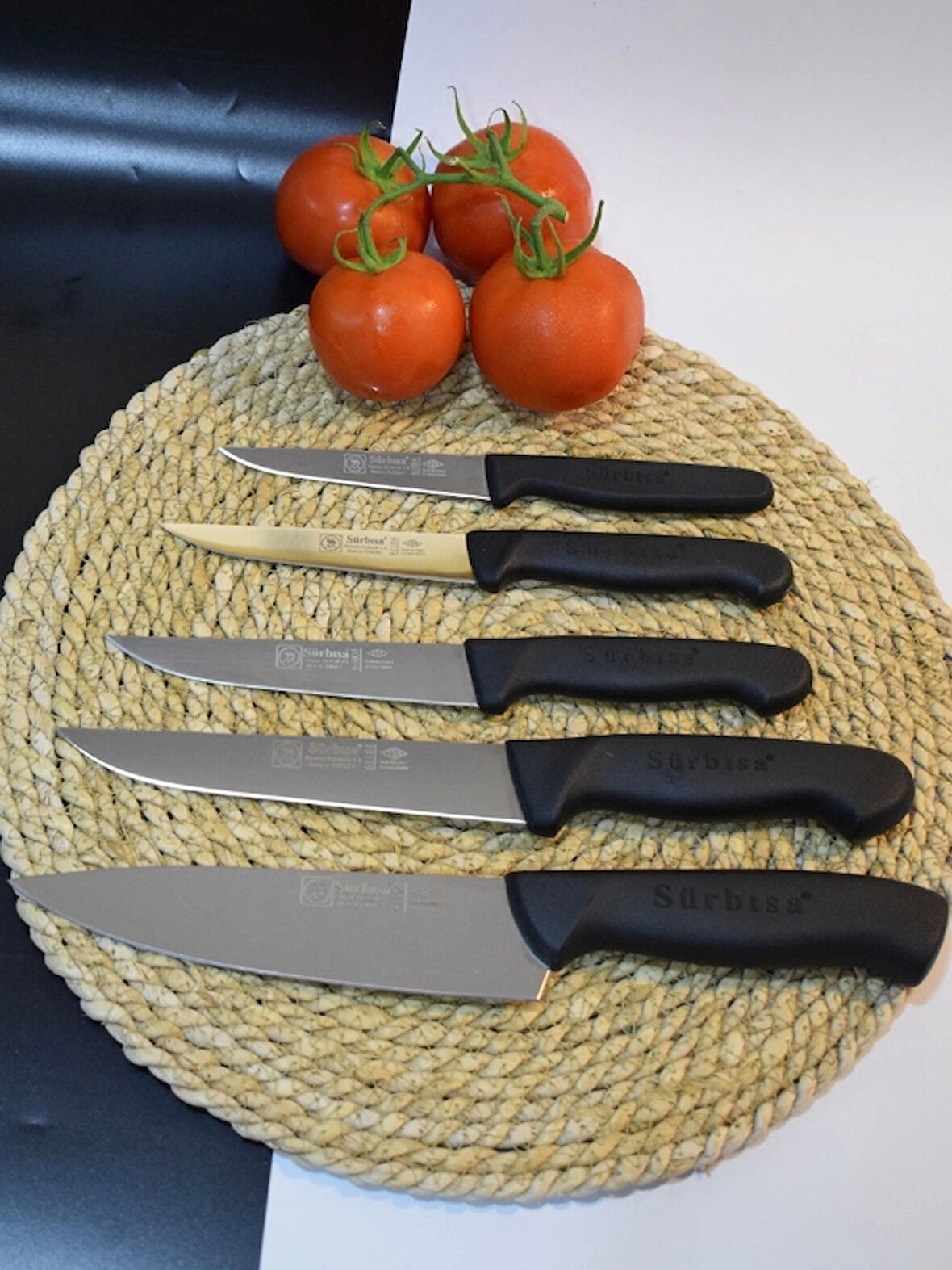Sürbisa Siyah Sürmene Şef Bıçak Seti 5 Parça