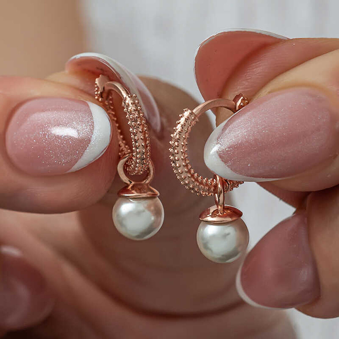 Himarry Gümüş Rose İnci Kadın Küpe