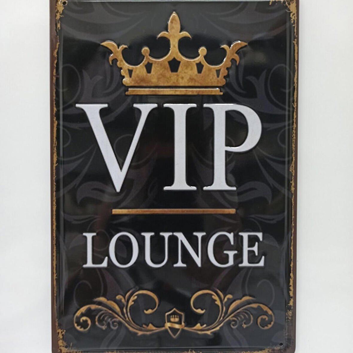 Vıp Lounge Retro Metal Plaka 20x30 Cm Metal Tablo