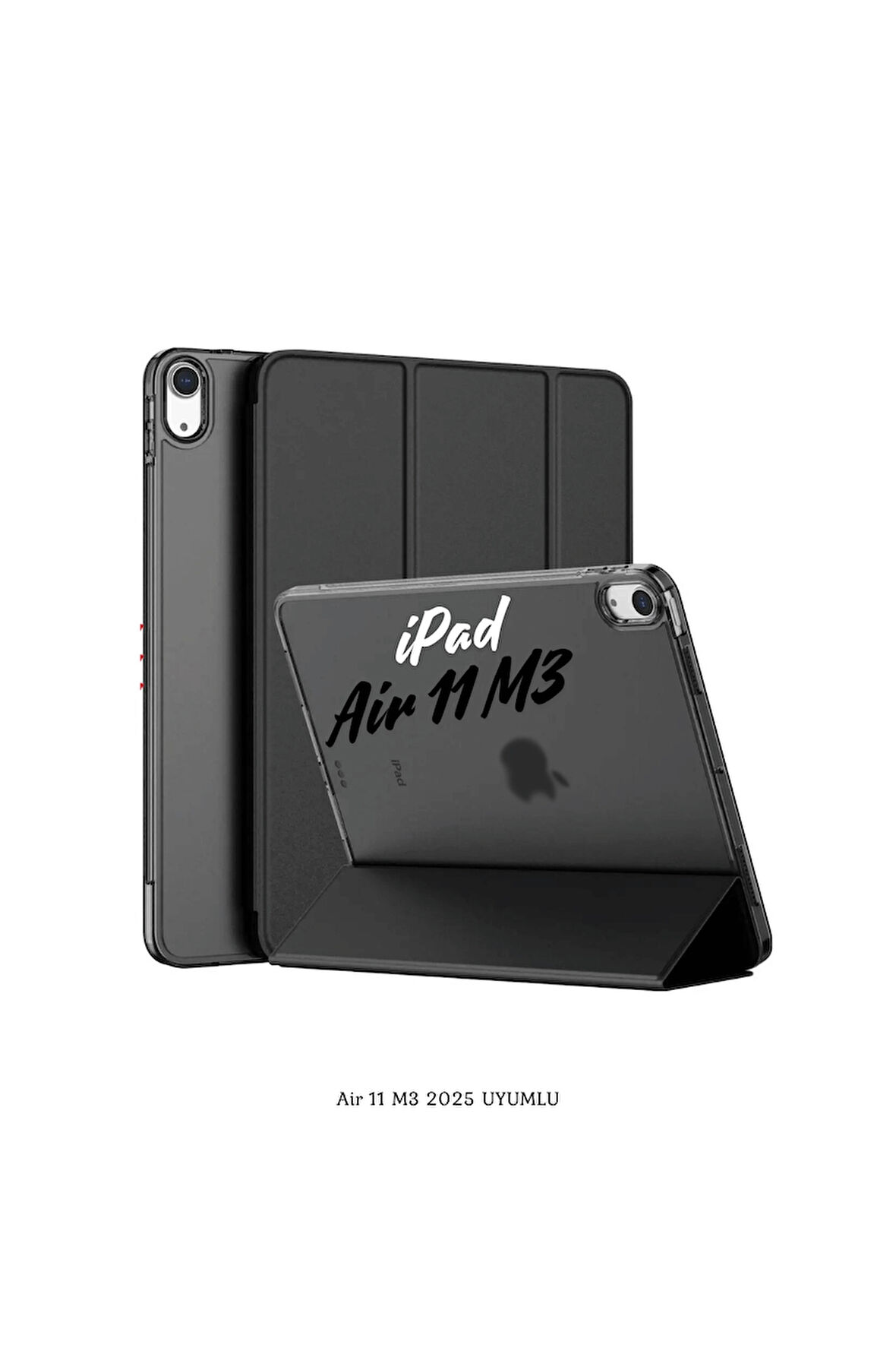 iPad Air 11 2025 M3 Çip Uyumlu Katlanabilir Standlı Smart Cover Fuchsia Tablet Kılıfı