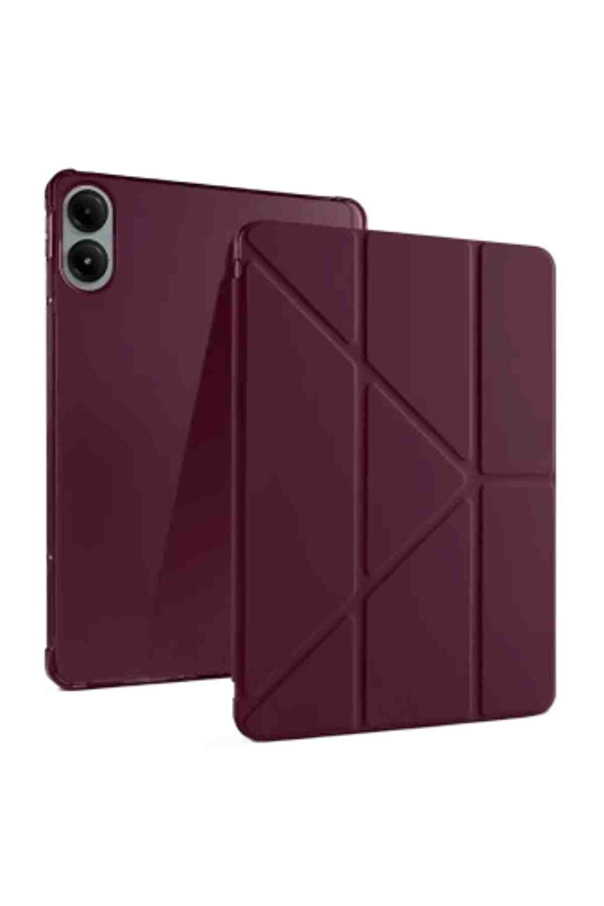 Fuchsia Honor Pad V9 Uyumlu 11.5 inç Kalem Bölmeli Trifolding Tablet Kılıfı