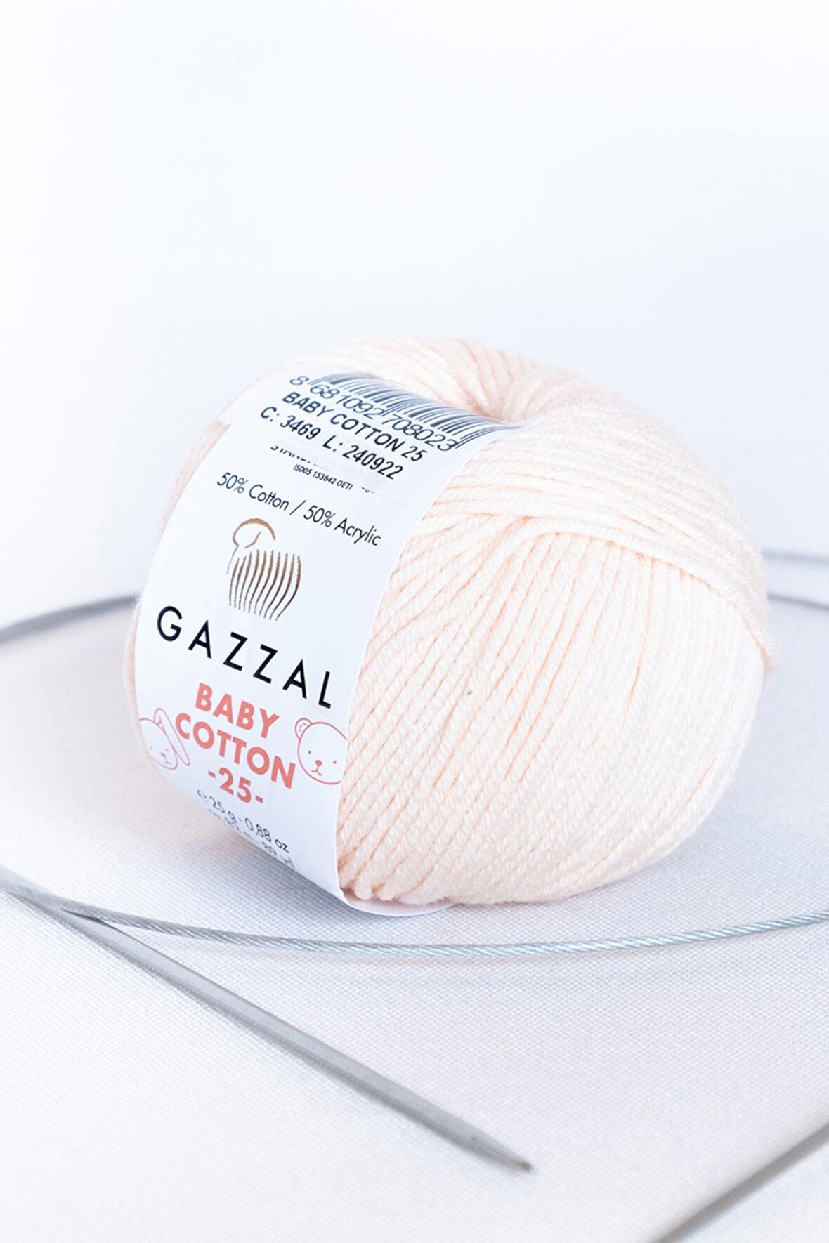 Baby Cotton 25 Gr Amigurimi, Punch El Örgü Ipligi Taka Yarn (3469)