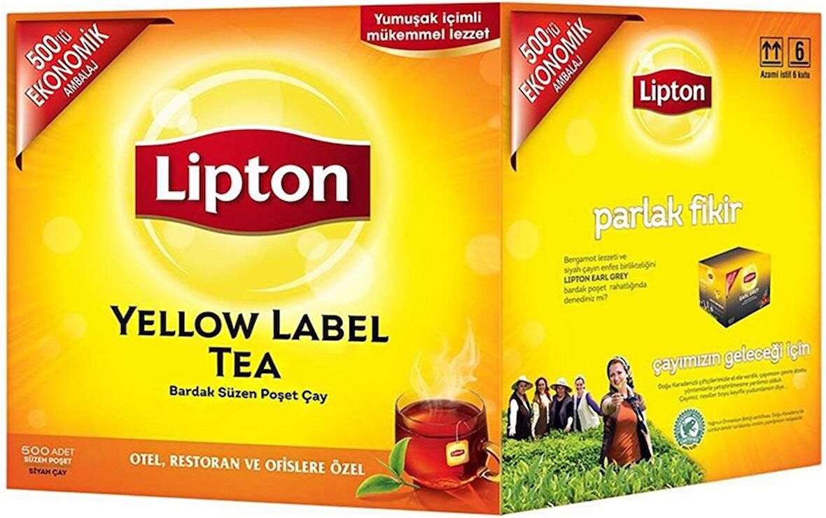 LİPTON BARDAK POŞET ÇAY 500 LÜ YELLOW LABEL 2GR 70004874-69700887