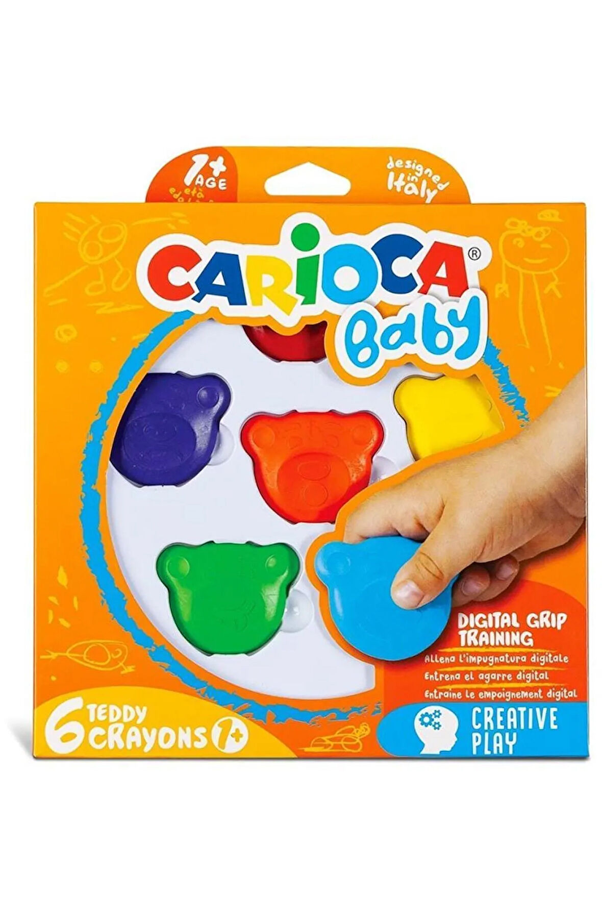 Teddy 6'lı Crayons Mum Boya - Süper Yıkanabilir Ve Toksit Madde Içermez