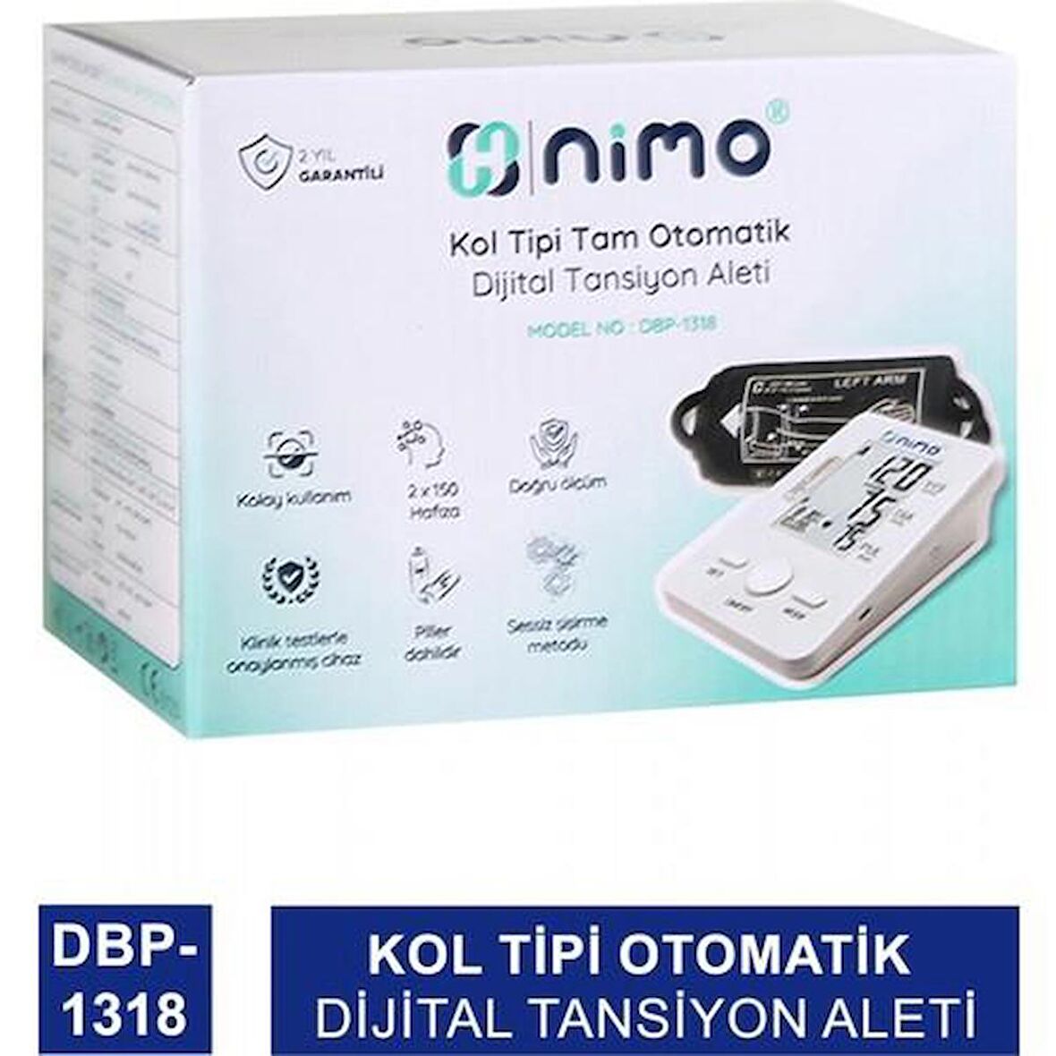 Nimo Kol Tipi Tam Otomatik Dijital Tansiyon Aleti  Model No: DBP-1318