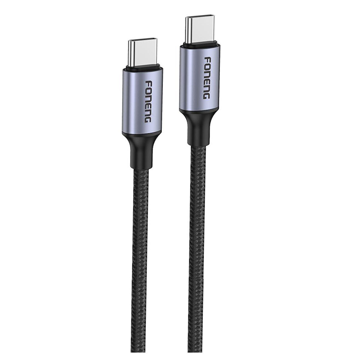 Foneng X95 60W Type-c To Type-C Şarj Ve Data Kablosu İp Örgülü 1,2M