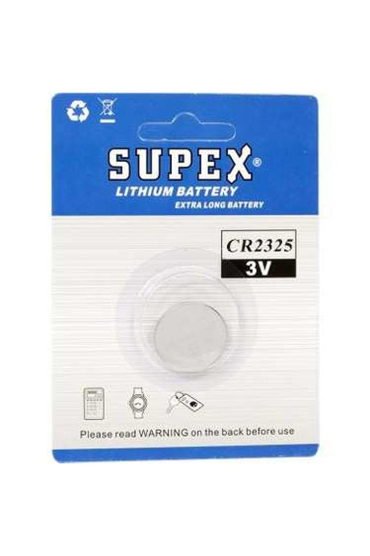 Supex CR2325 3V Lityum Tekli Paket Pil