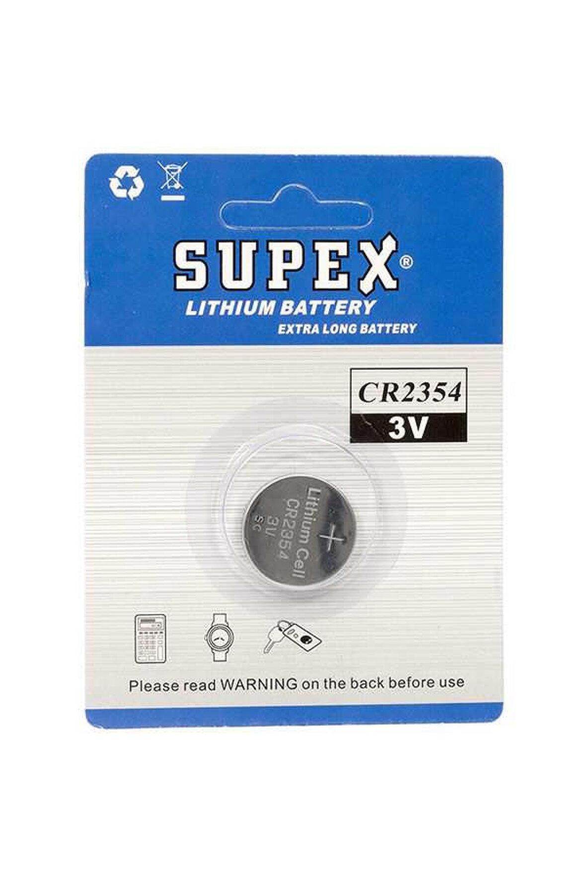 Supex CR2354 3V Lityum Tekli Paket Pil