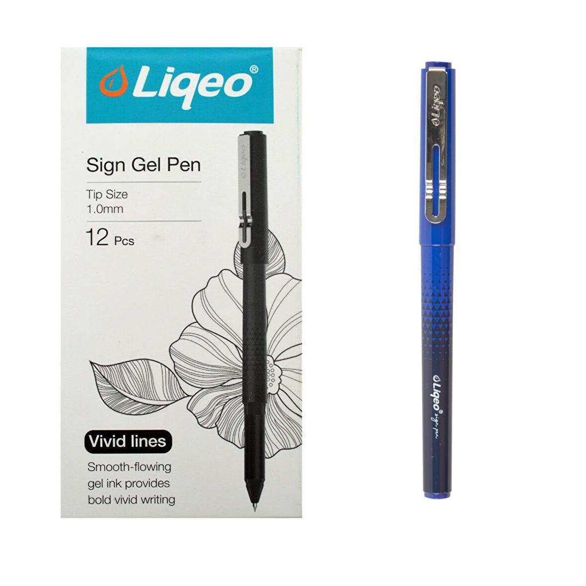 Liqeo Sign Gel Pen İmza Kalemi 1.0mm Mavi 12 Adet