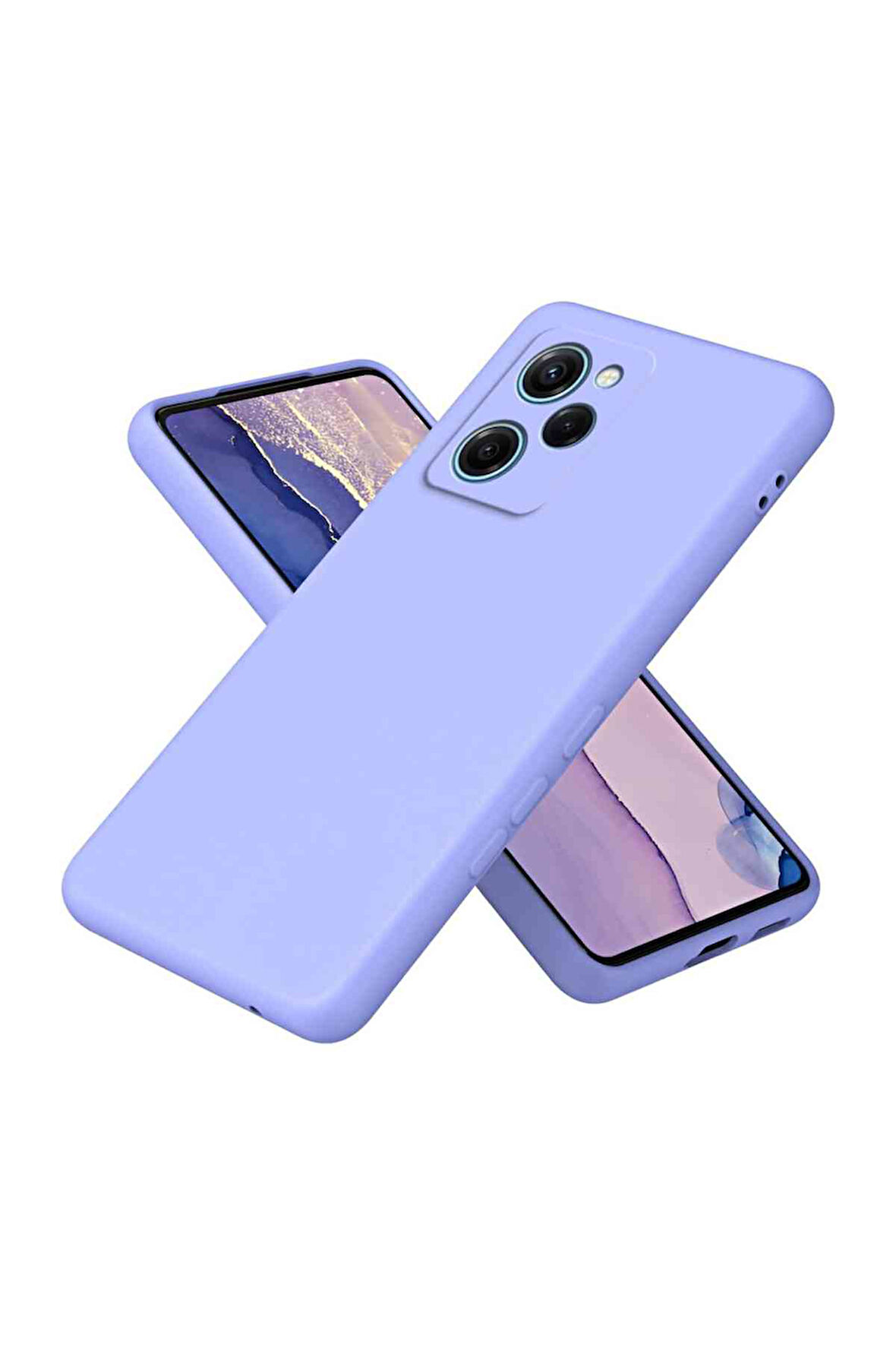 Poco X5 Pro 5G Uyumlu Fuchsia Nano İçi Kadife Silikon Telefon Kılıfı