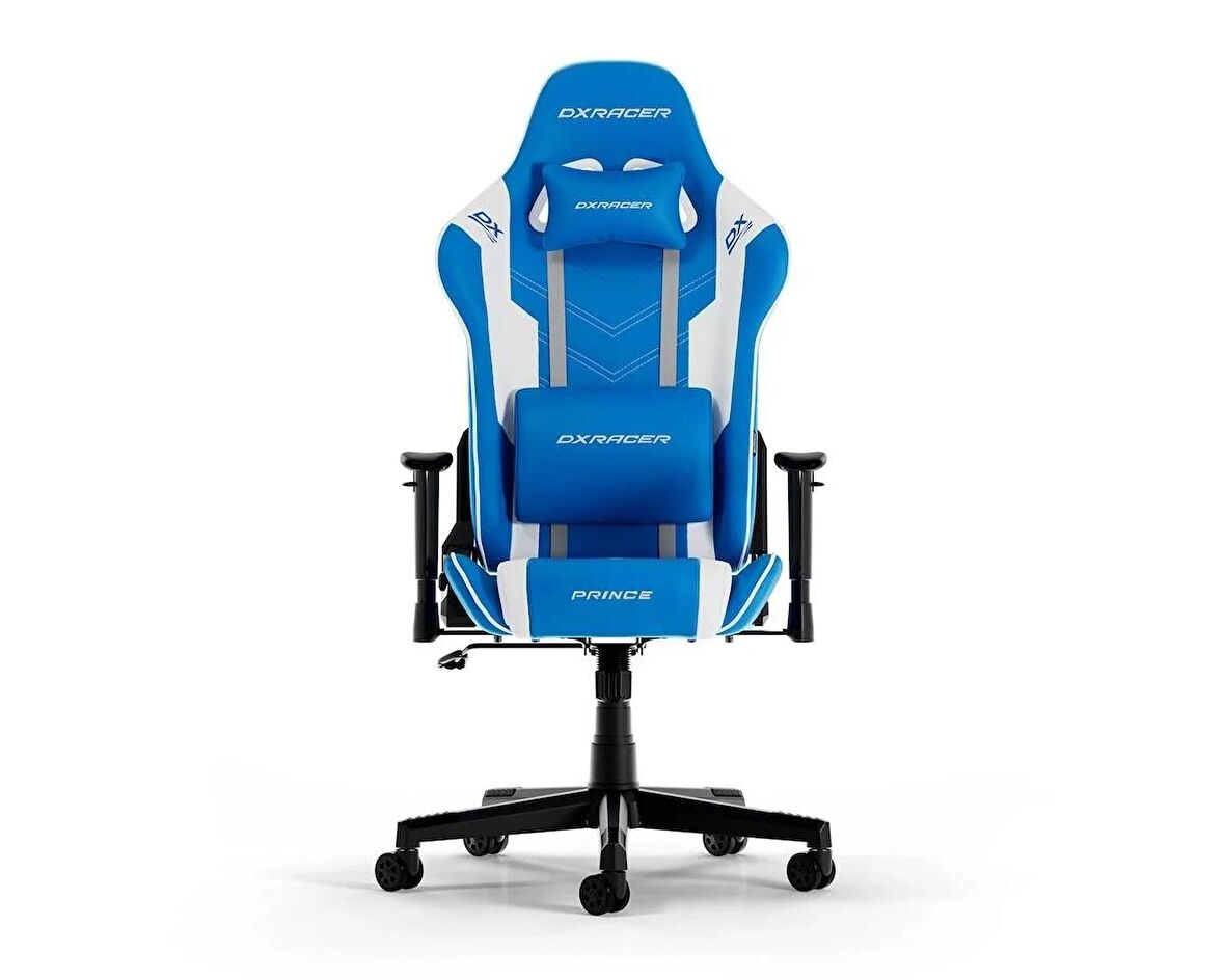 DXRacer Prince Serisi L Mavi Beyaz Oyuncu Koltuğu