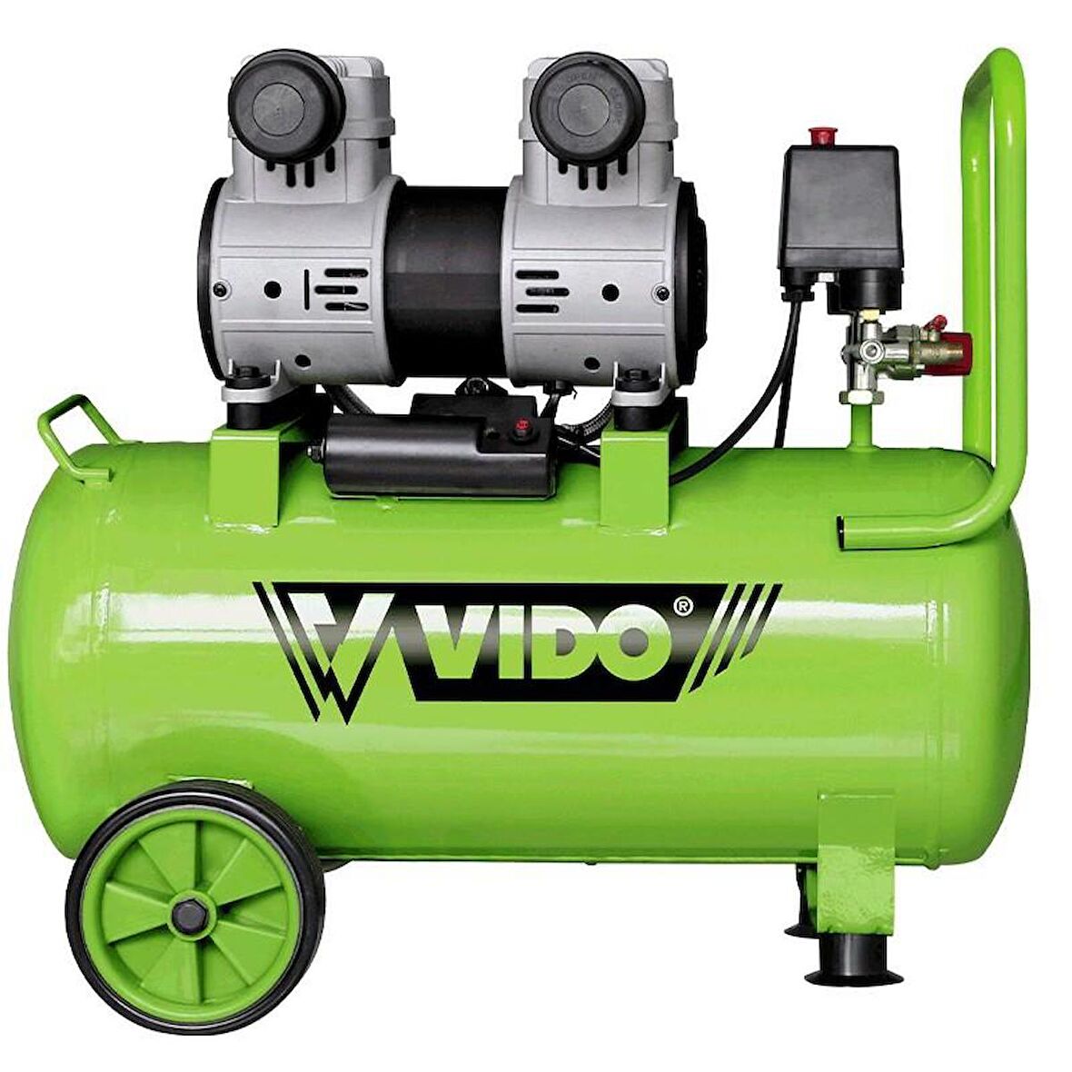 Vido 24 Lt. Sessiz Yağsız Kompresör 220V 1,5Hp 100L/min 7 Bar WD060212415