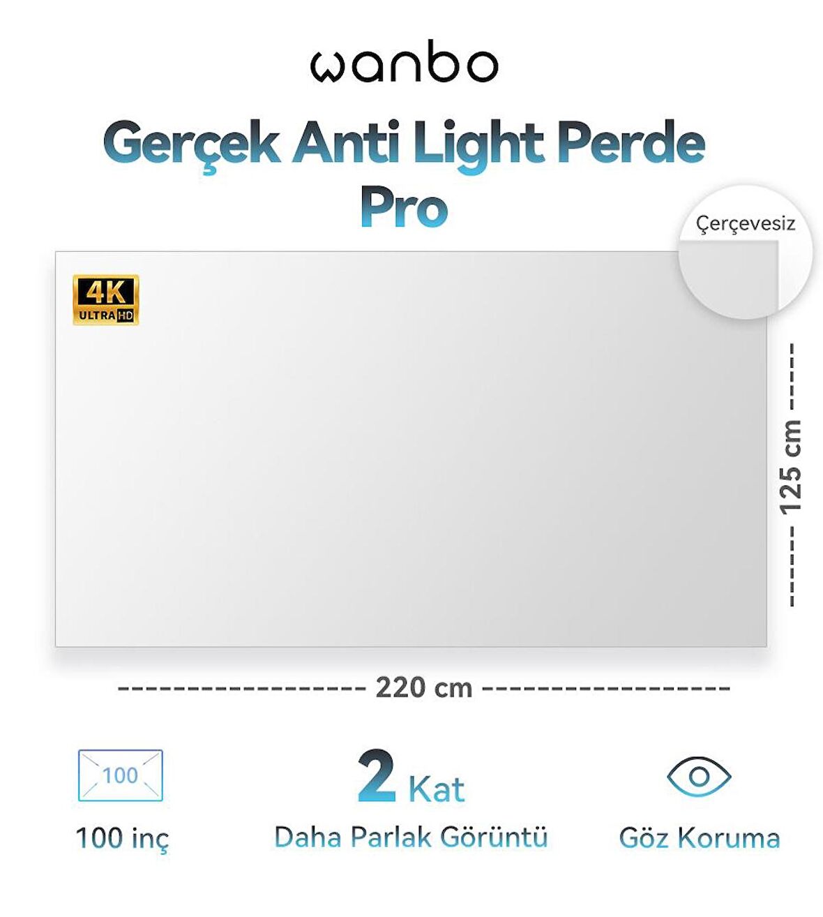 Wanbo Anti Light Pro Projeksiyon Perdesi