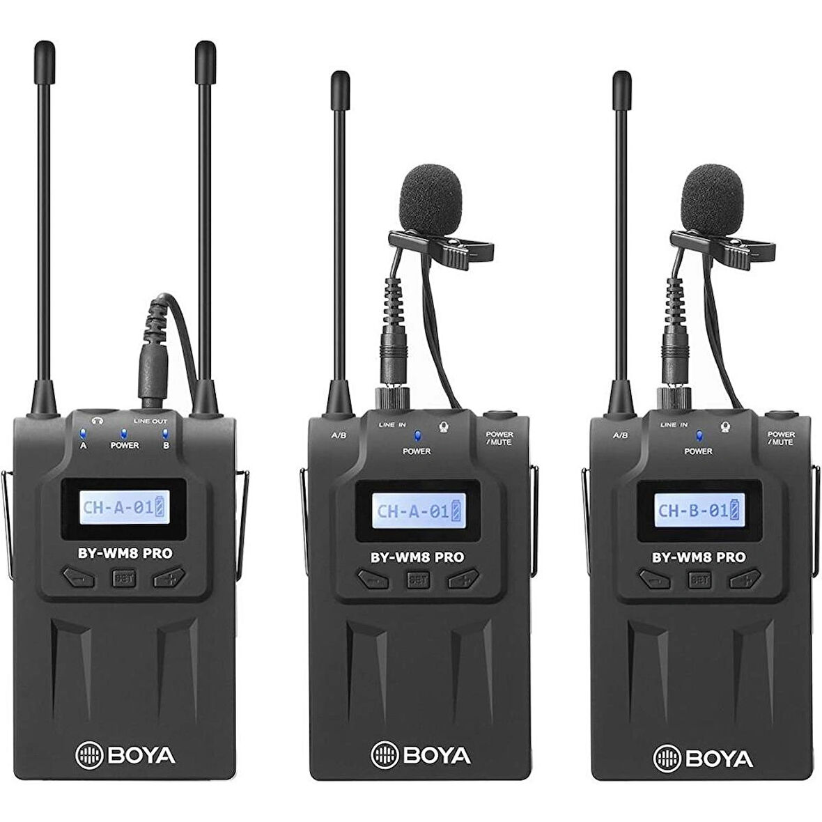 Boya By-WM8 Pro-K2 UHF Çift Kanallı Kablosuz Mikrofon Sistemi