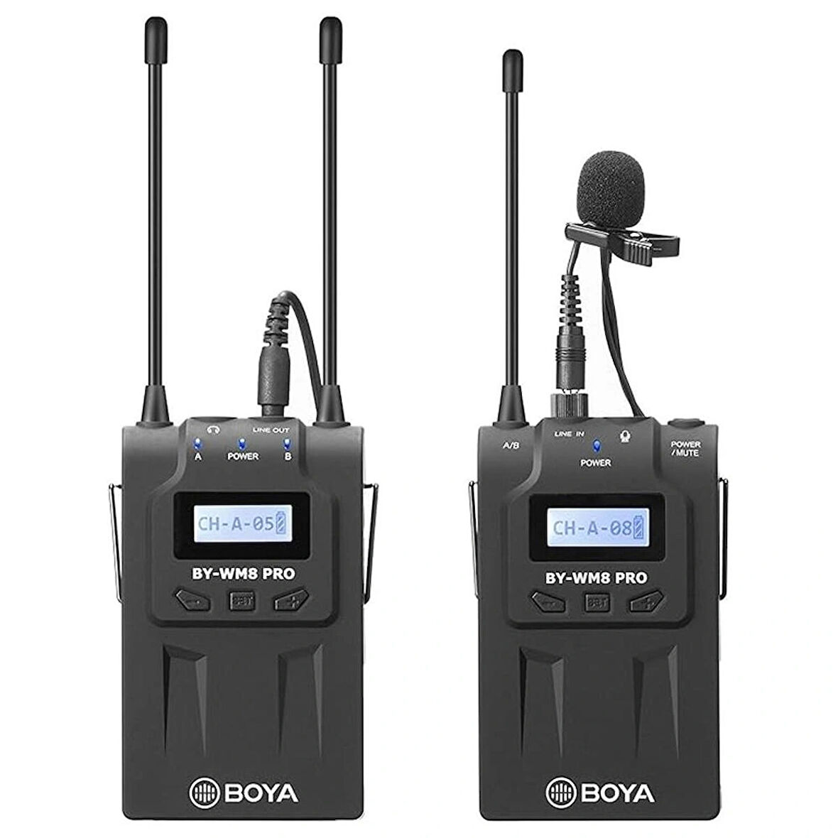 Boya BY-WM8 Pro-K1 Profesyonel 48 Kanallı UHF Kablosuz Yaka Mikrofonu Sistemi