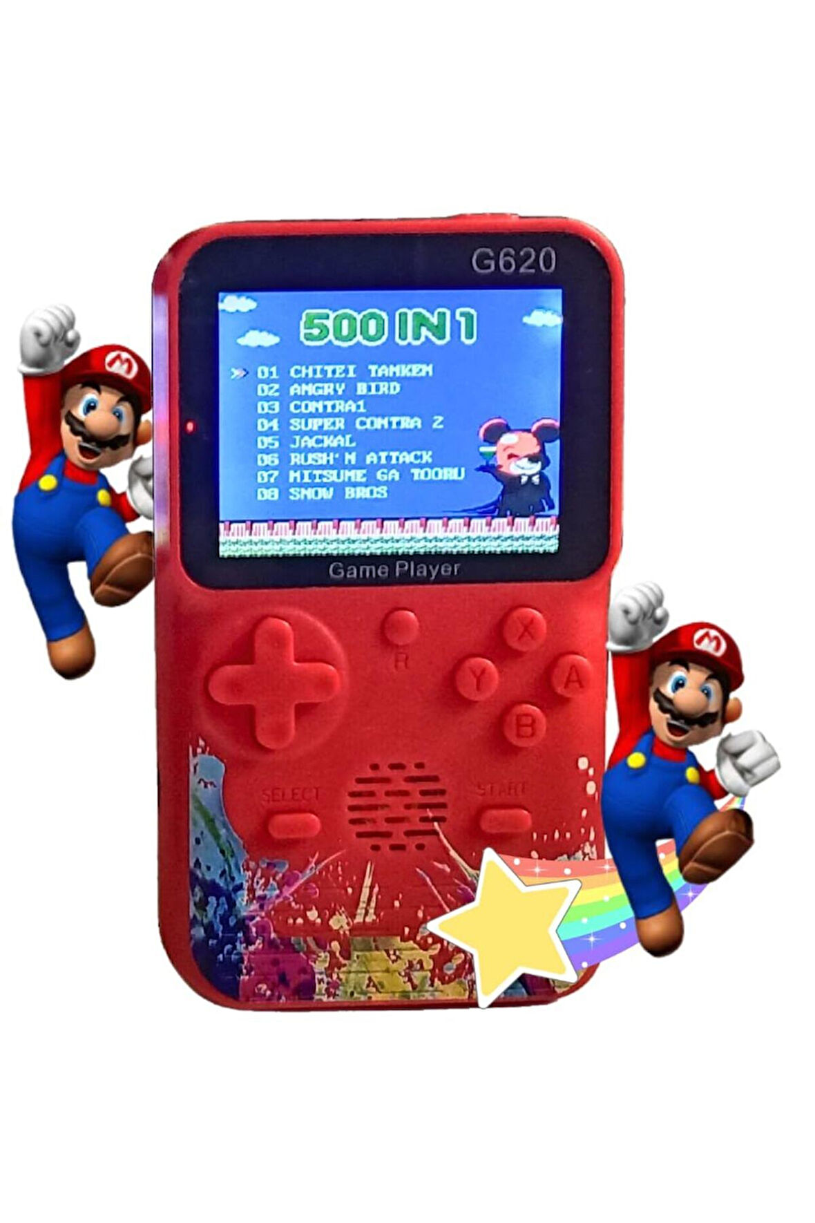 G620 500 Dahili Oyunlu TV Çıkışlı Mini El Konsolu