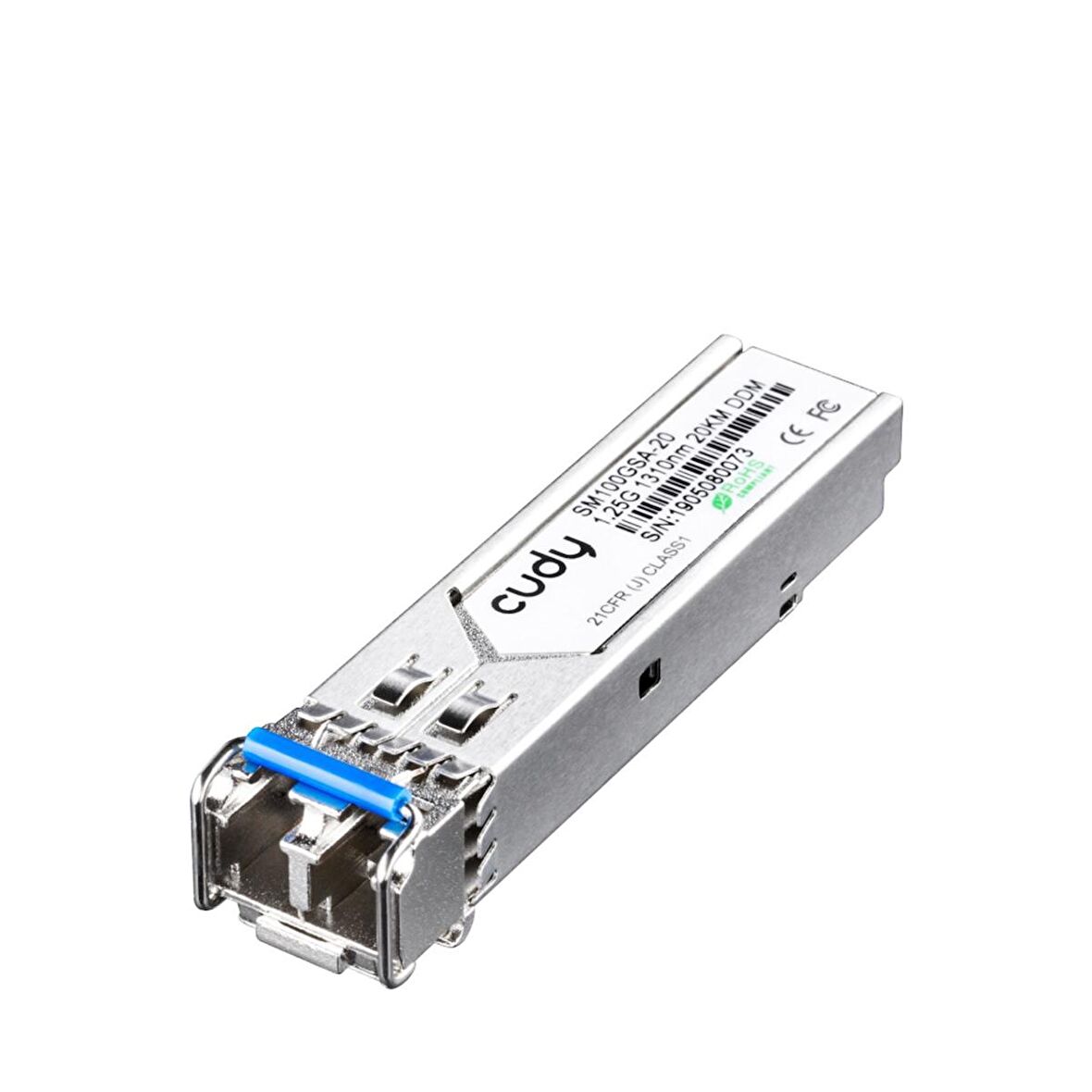 Cudy SM100GSA-20 1,25Gb/sn,1310nm FP, SM, 20km,12,5dB Endüstriyel SFP Modül Metal Switch