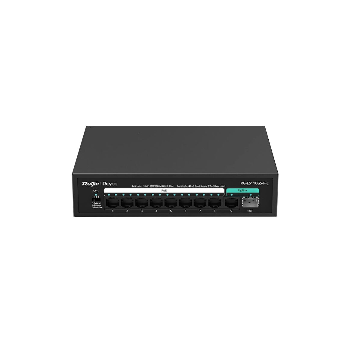 TEKNOTEG - RUİJİE-REYEE RG-ES110GS-P-L 8XGE+2XGE 120W F.GİGABİT POE SWİTCH