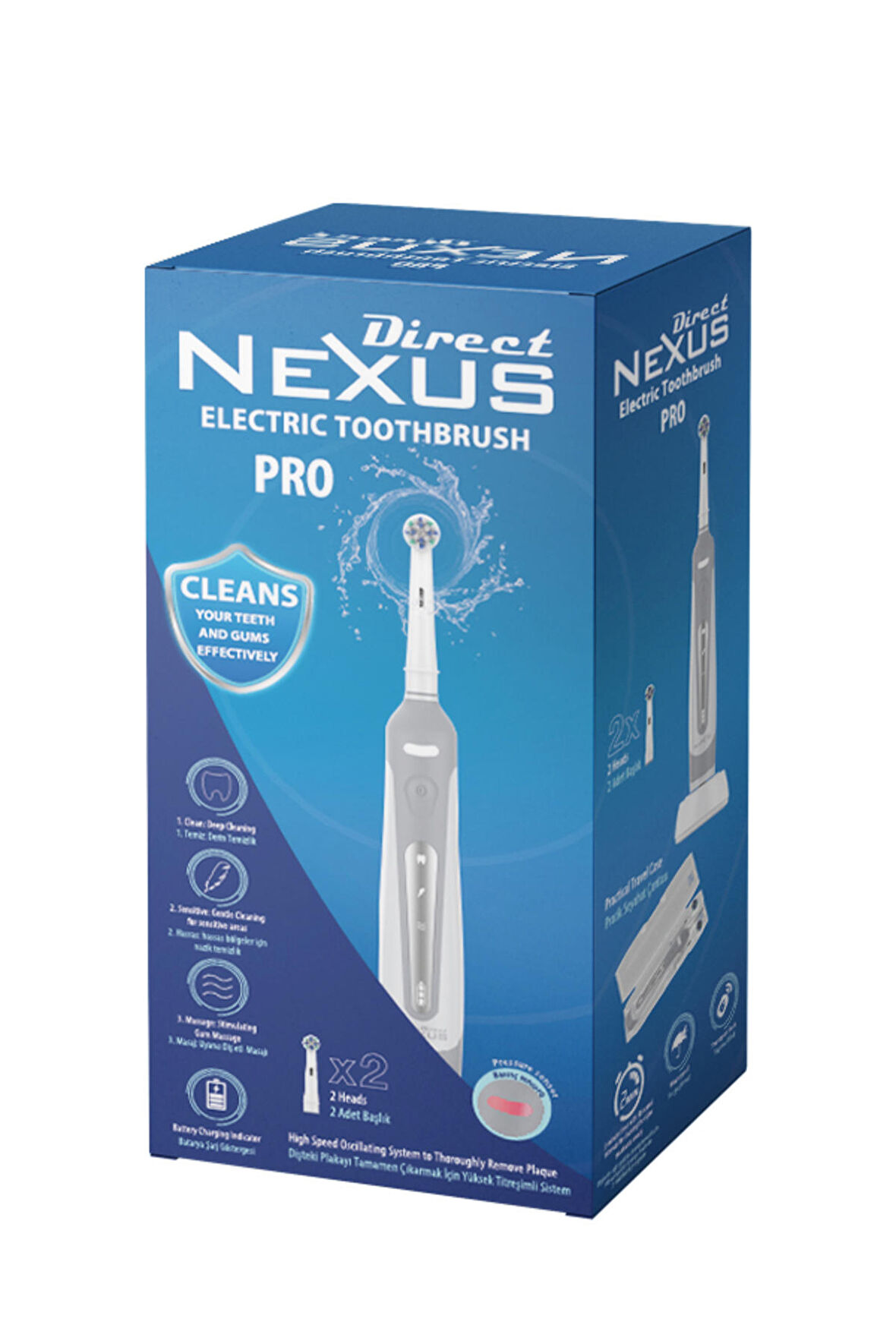 Direct Nexus Elektrikli Diş Fırçası Pro 2 Adet Yedek Başlık